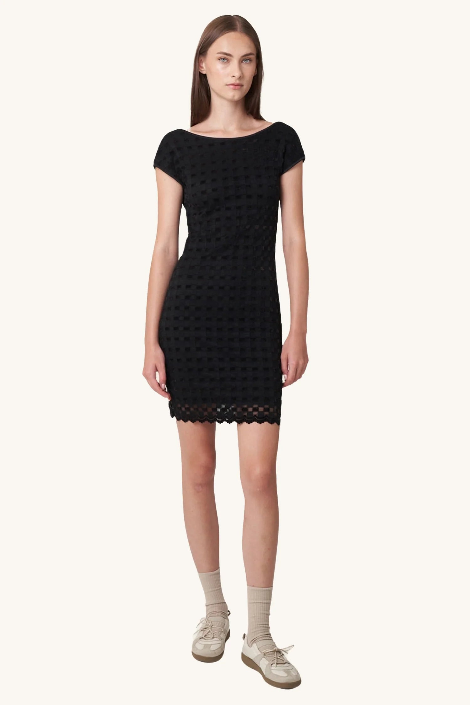 Find Me Now - Harmony Checkered Mini Dress - Black Harmony