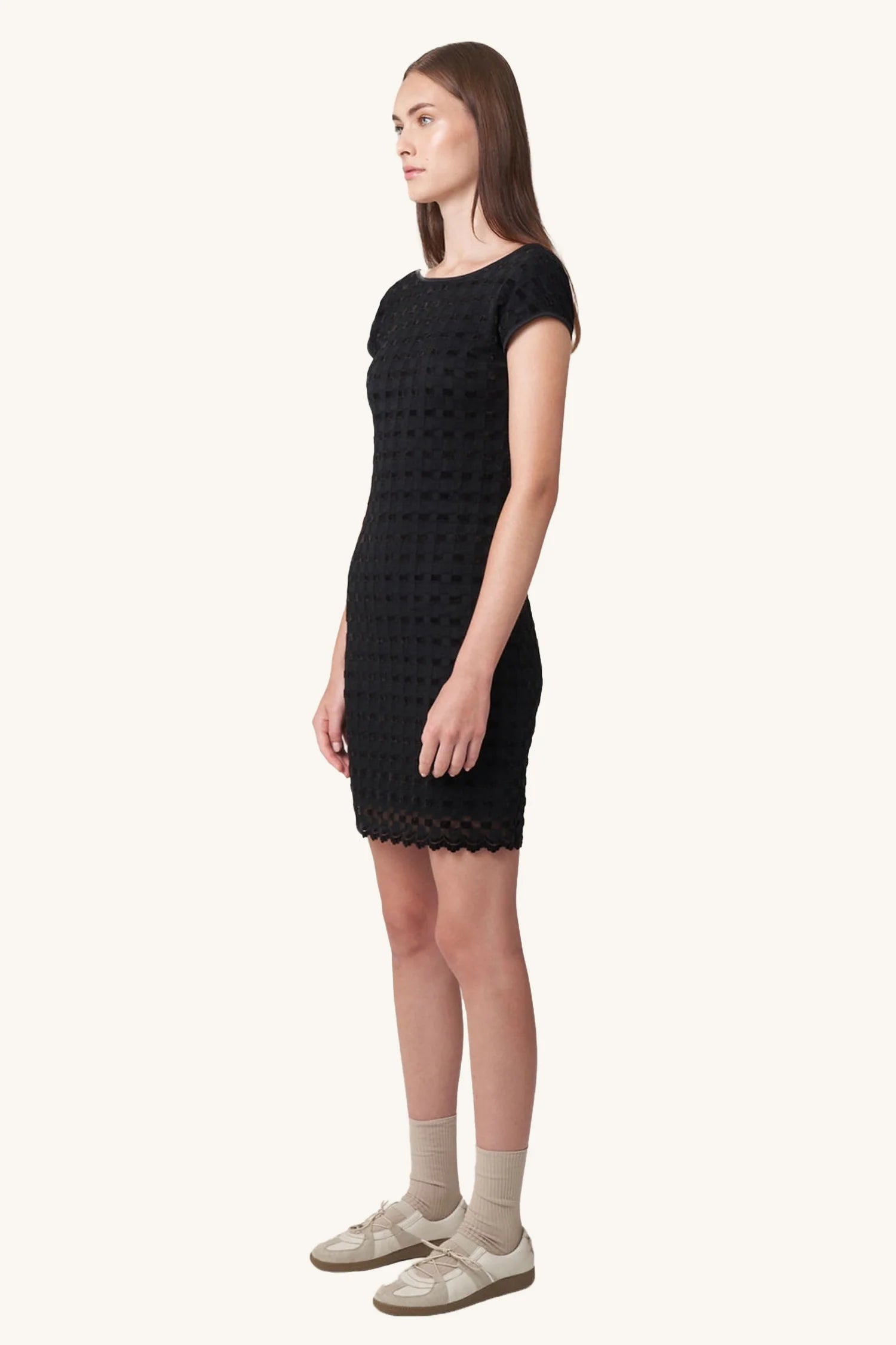 Find Me Now - Harmony Checkered Mini Dress - Black Harmony