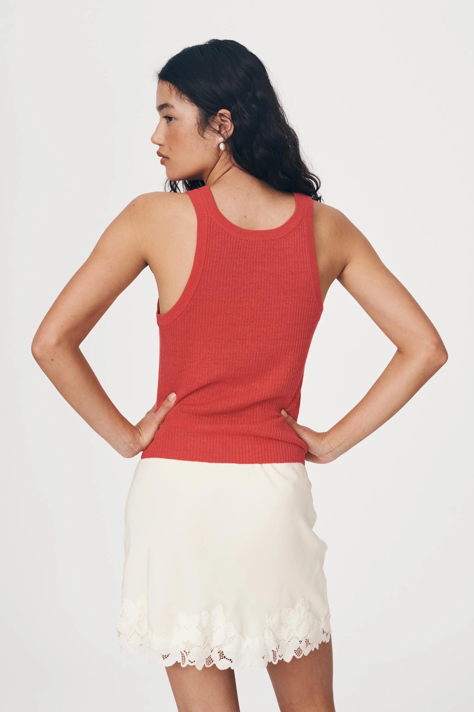 ROWIE - Hubert Knit Tank - Apple Red