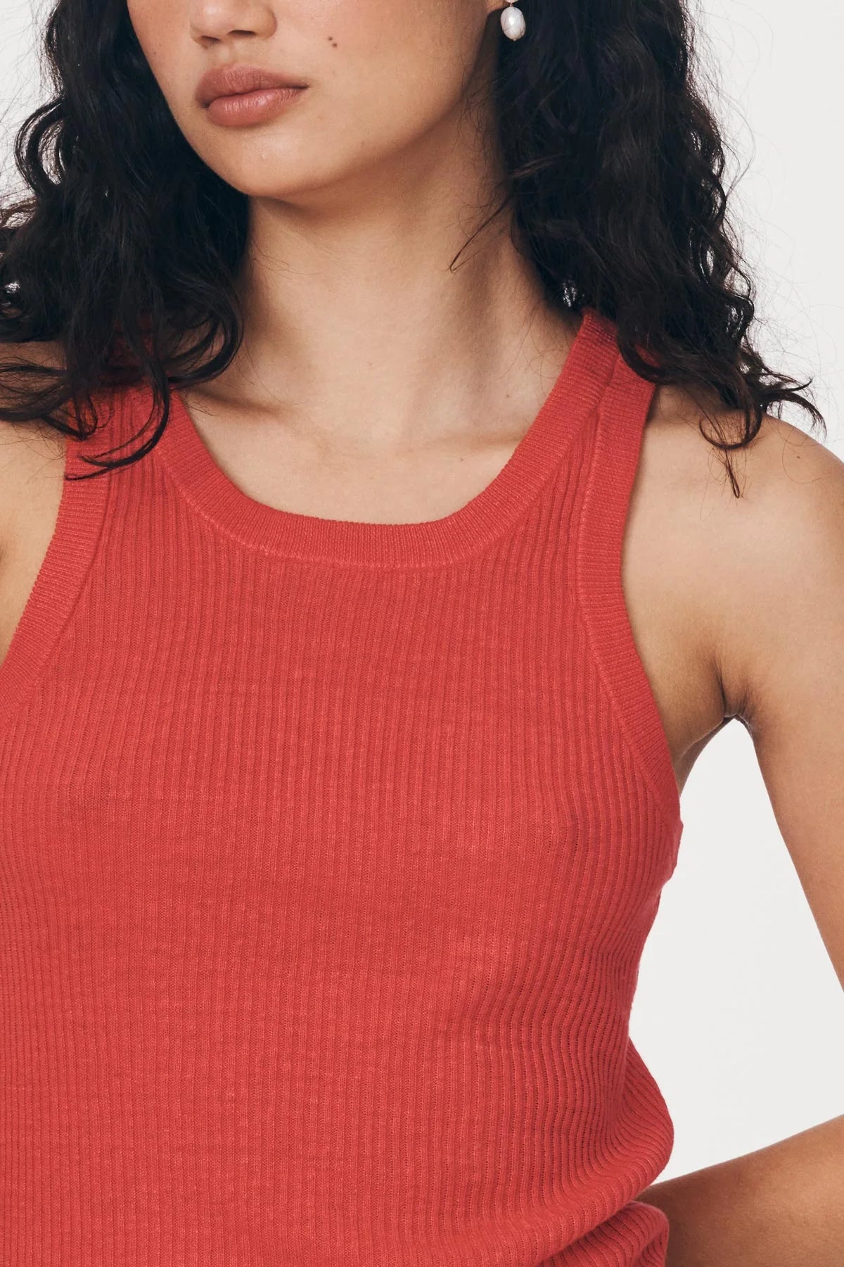 ROWIE - Hubert Knit Tank - Apple Red