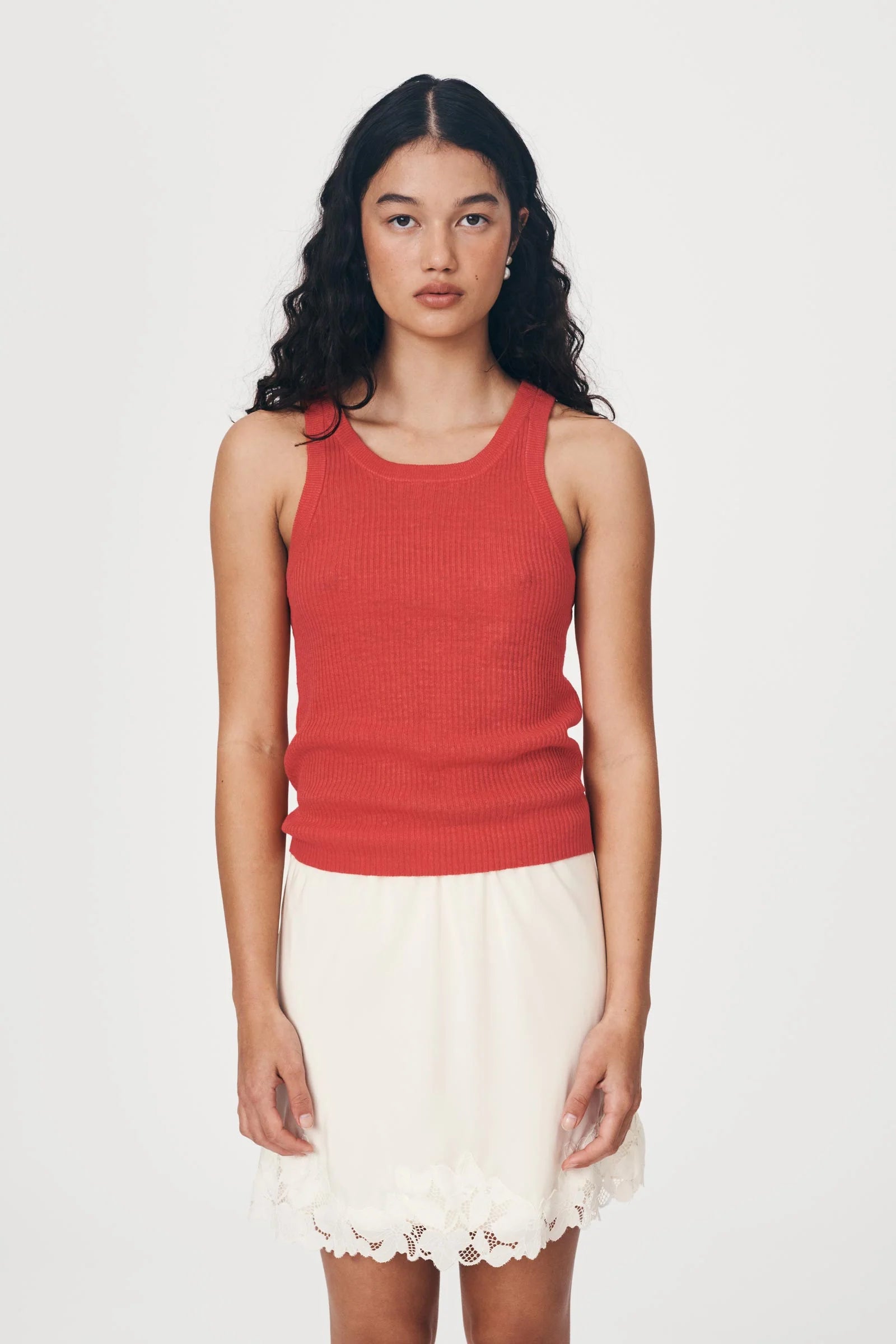 ROWIE - Hubert Knit Tank - Apple Red