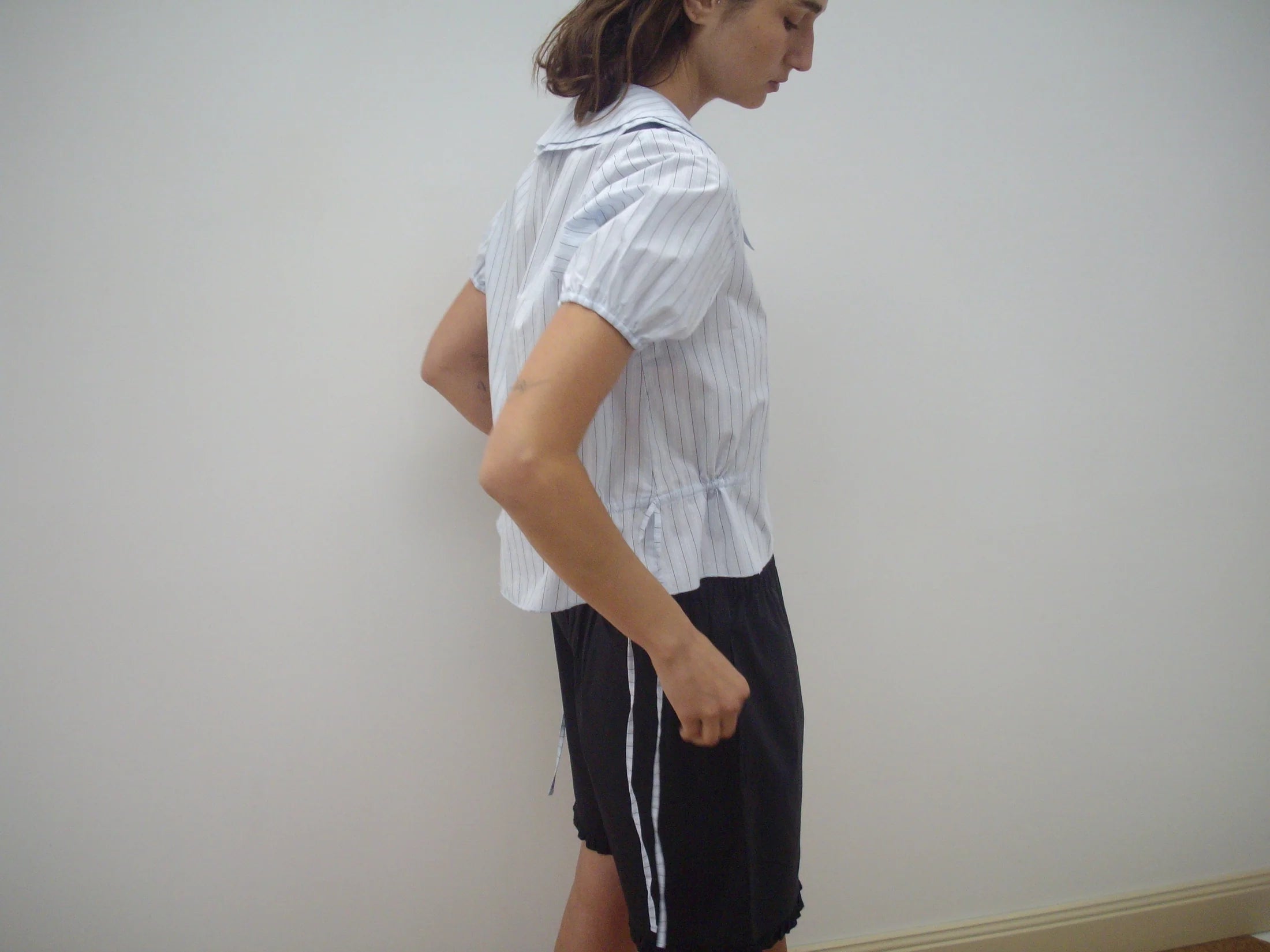 Deiji Studios - Double Collar Shirt - Mineral Stripe