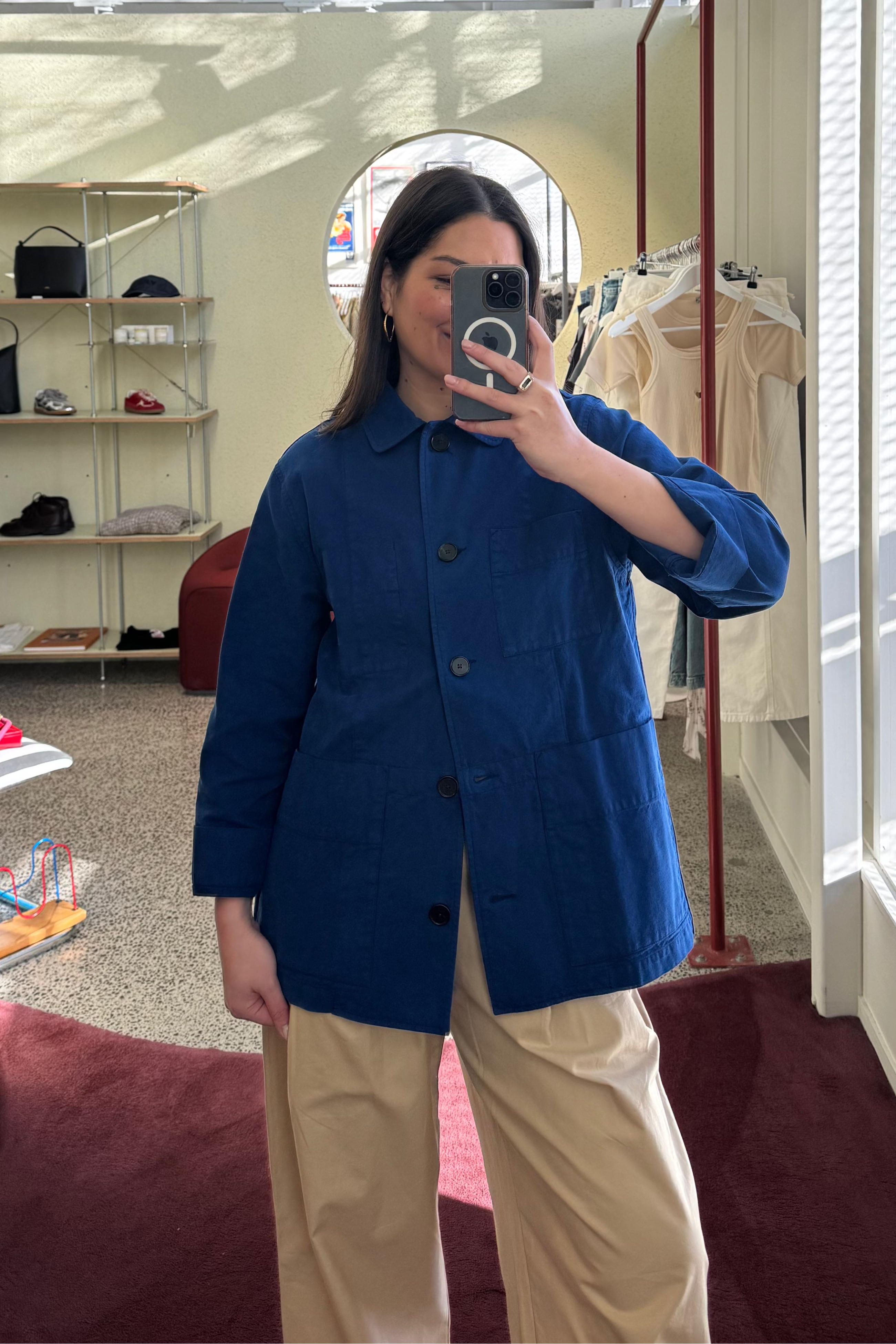Toast - Cotton Canvas Workwear Jacket - Cobalt Blue