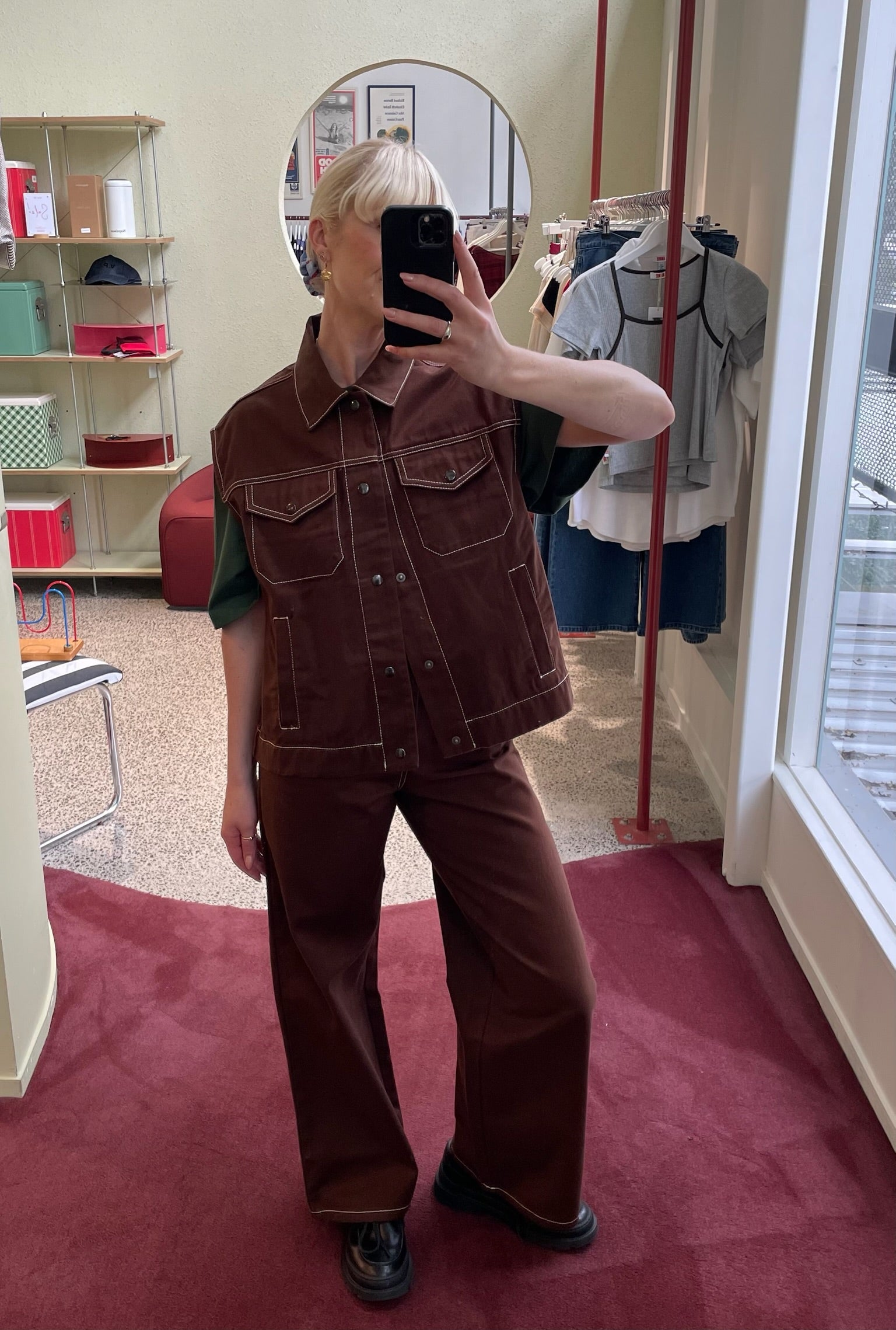 Kowtow - Worker Vest - Brown Denim