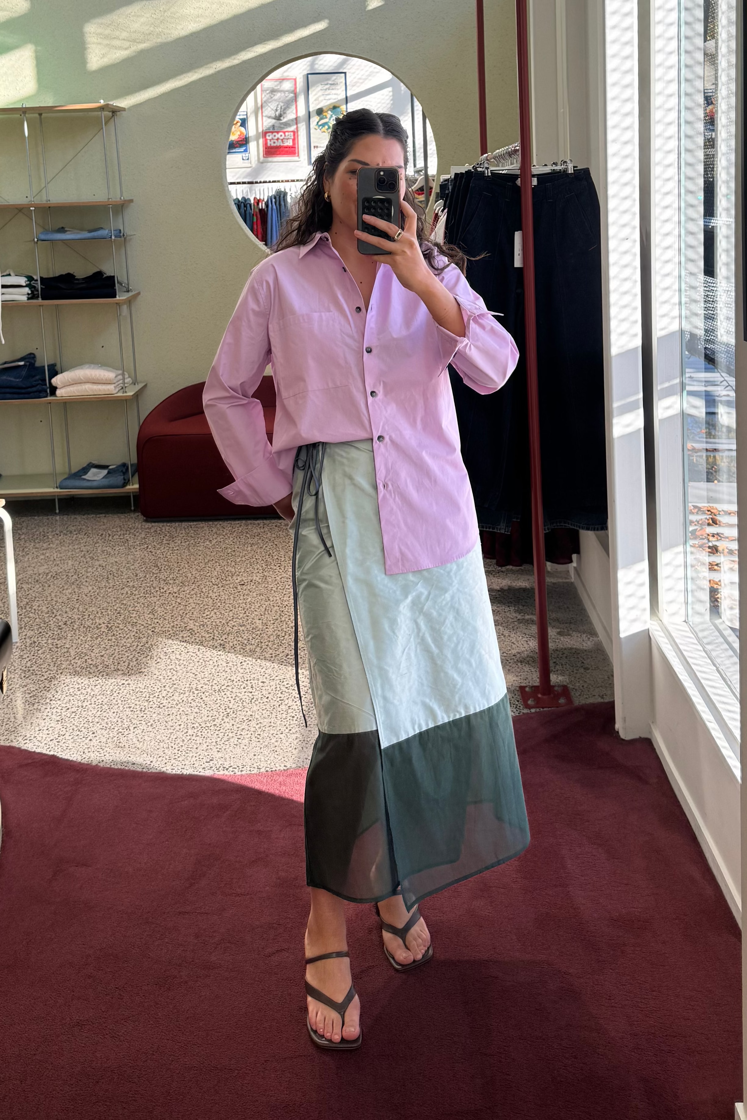 ANNIE - Porter Skirt - Arctic Blue/Emerald