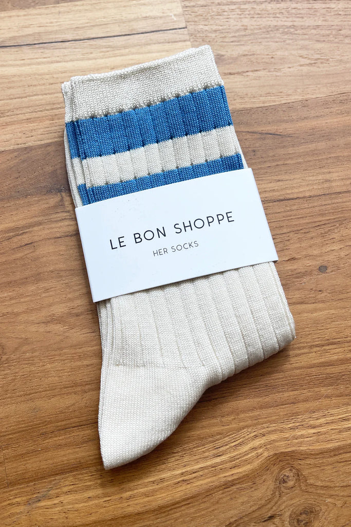 Le Bon Shoppe - Her Varsity Socks - Blue
