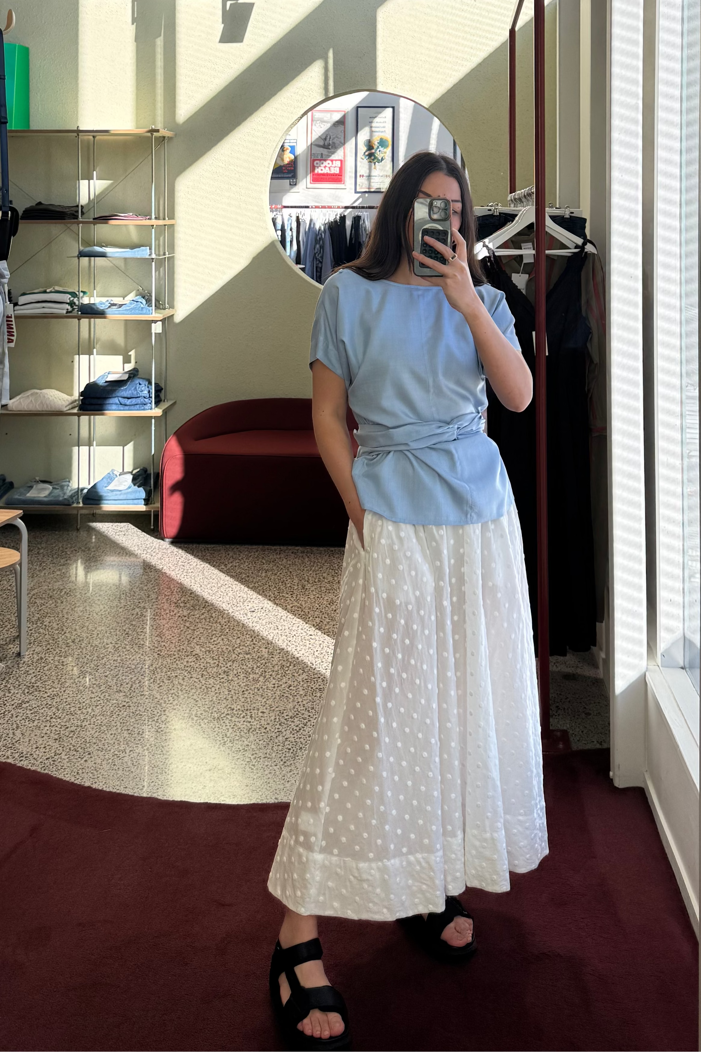 ANNIE - Sylvie Blouse - Lightest Blue