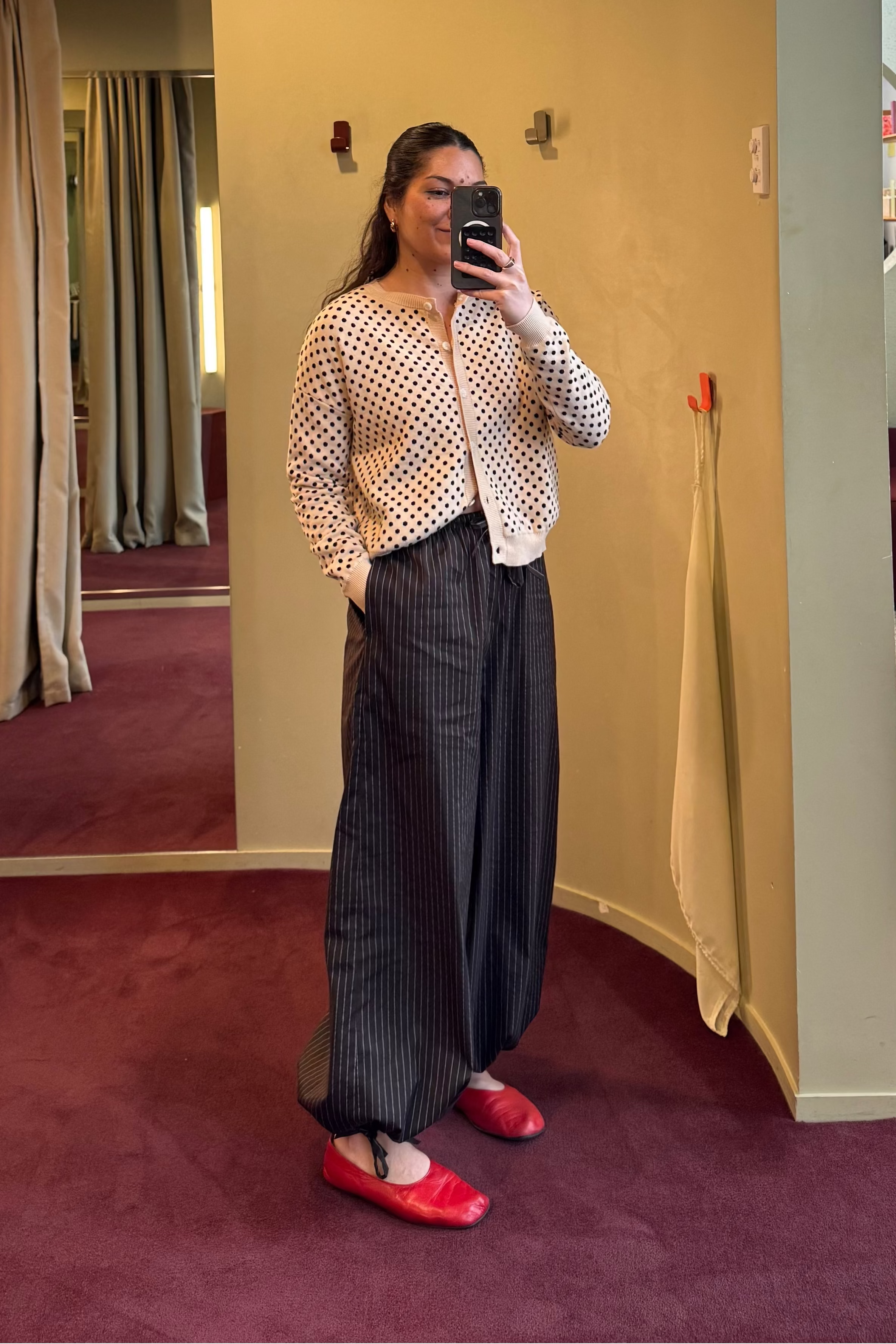 ANNIE - Miller Wide Leg Pant - Chocolate Pinstripe