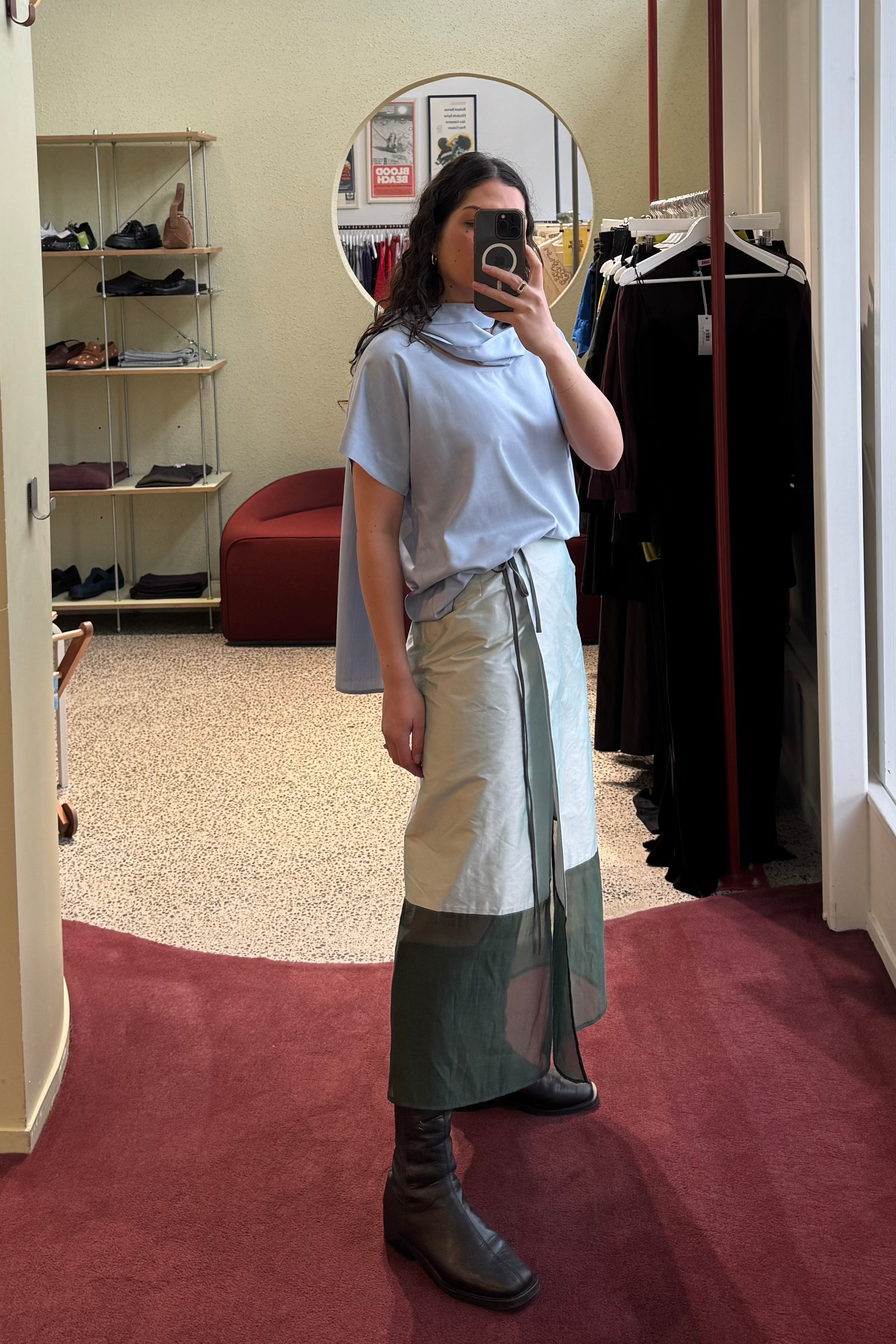 ANNIE - Sylvie Blouse - Lightest Blue