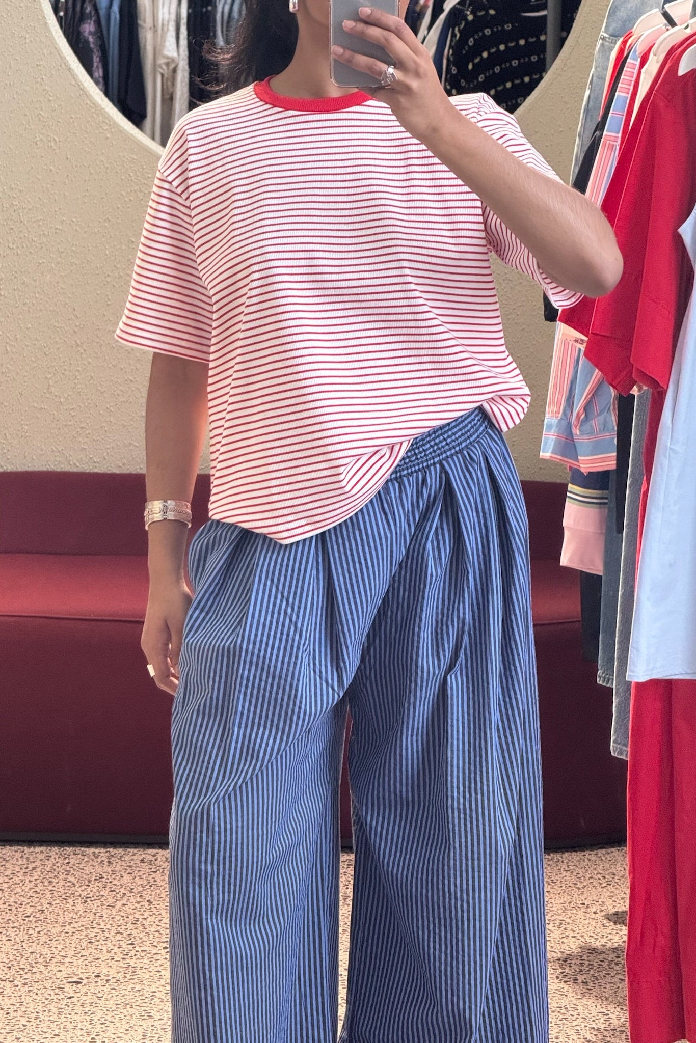 Annie - Roam Pant - Ink/Navy Stripe