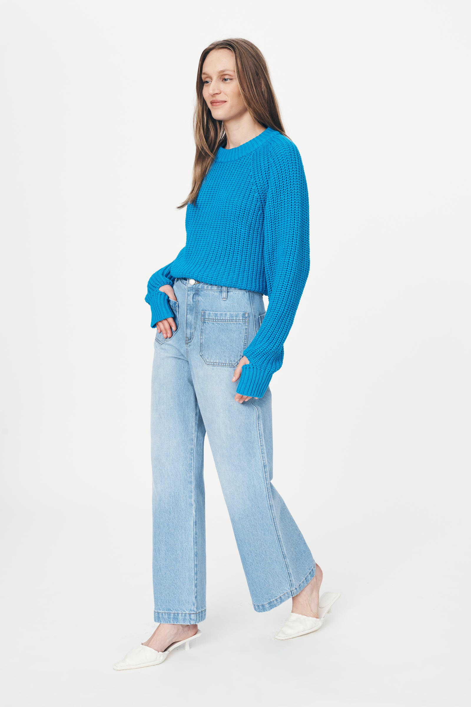 ROWIE - Jahmain Straight Jeans -  Faded Blue