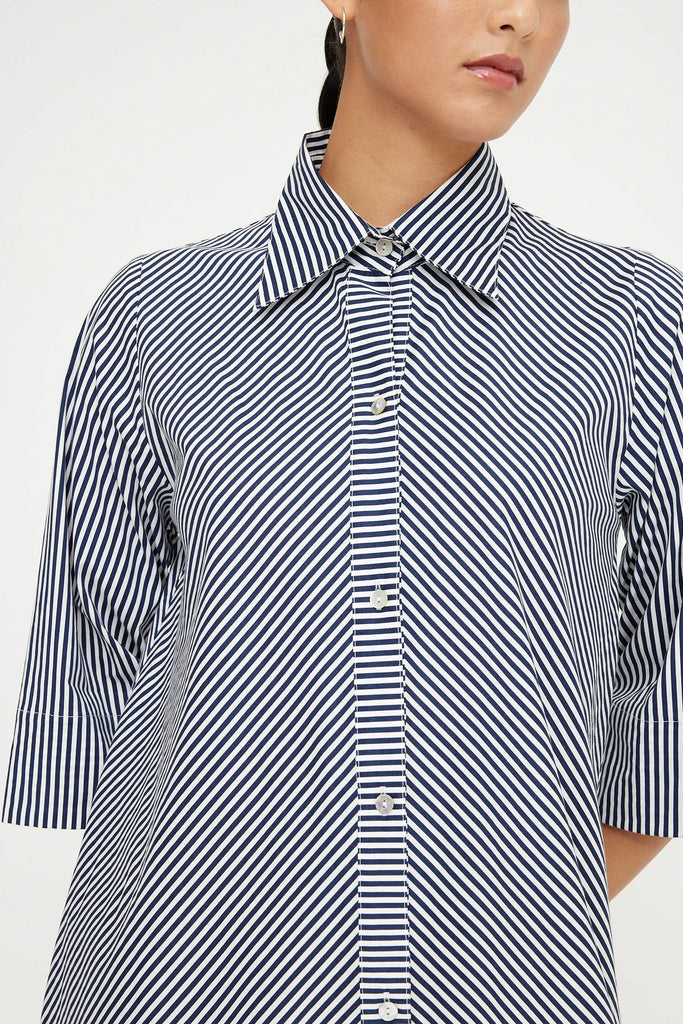Kuwaii - Umi Shirt Dress - Midnight Stripe