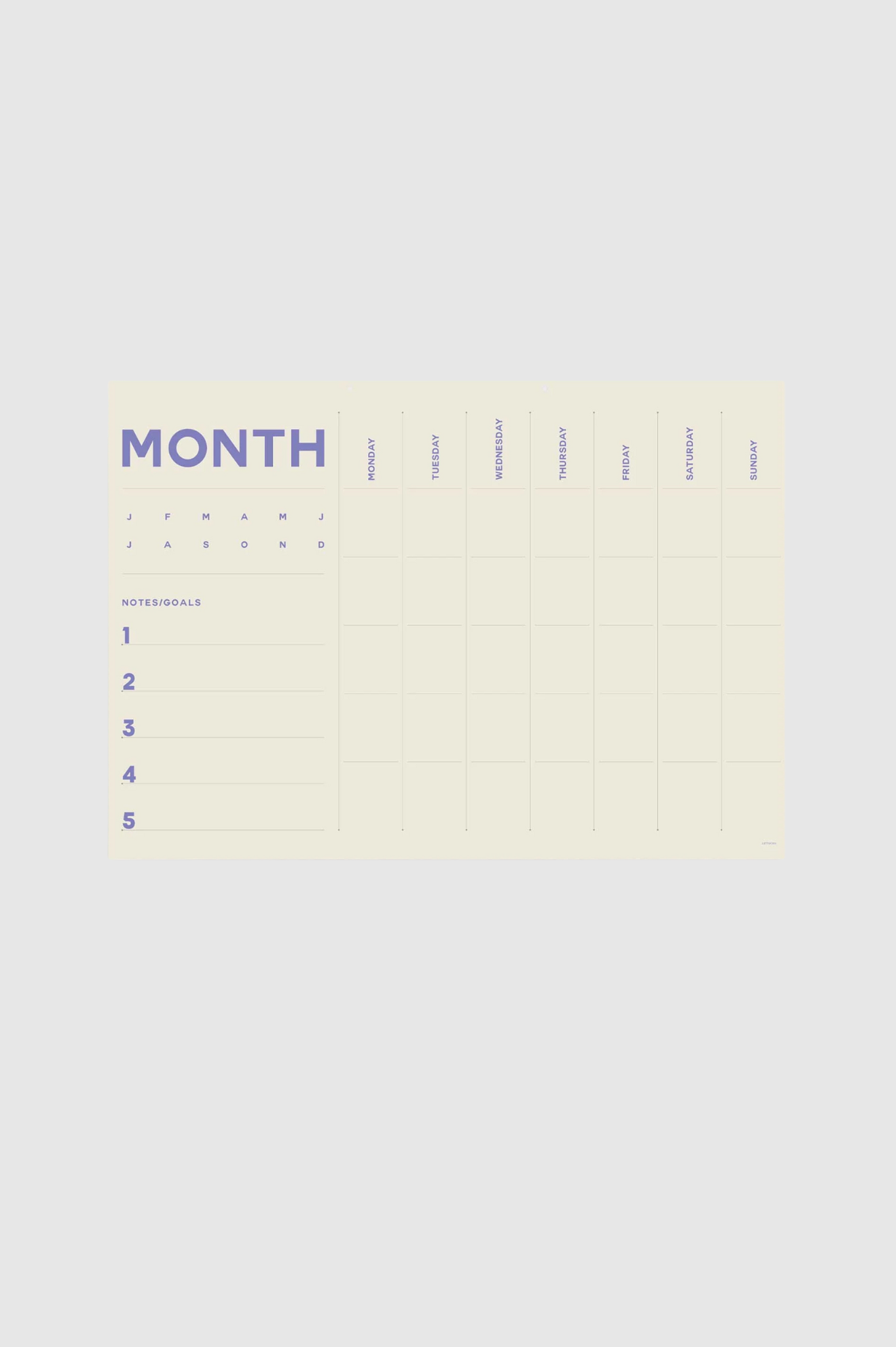 Lettuce - 2025 Monthly Planner - A2