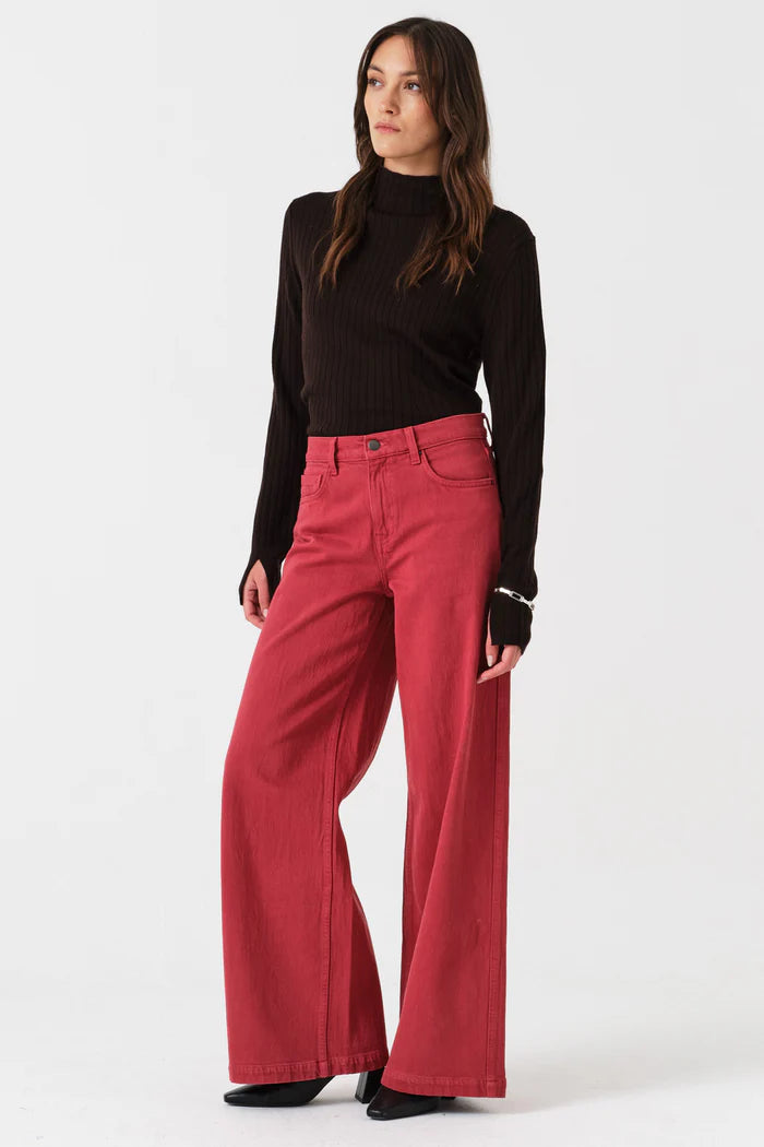 Seventy + Mochi - Bay Wide Leg Jean - Faded Rose