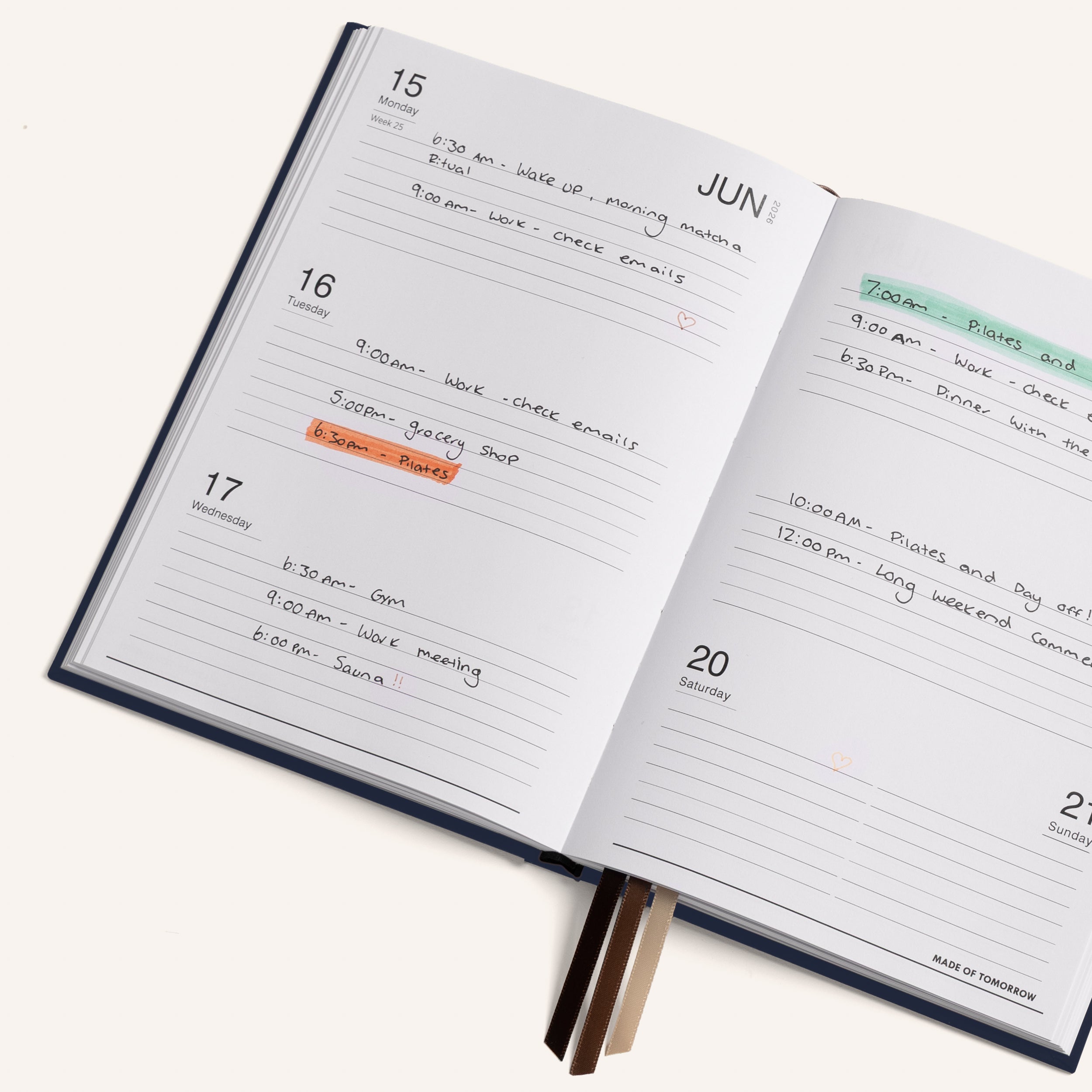 Made of Tomorrow - 2026 A5 Weekly Diary - Classic - Blueberry