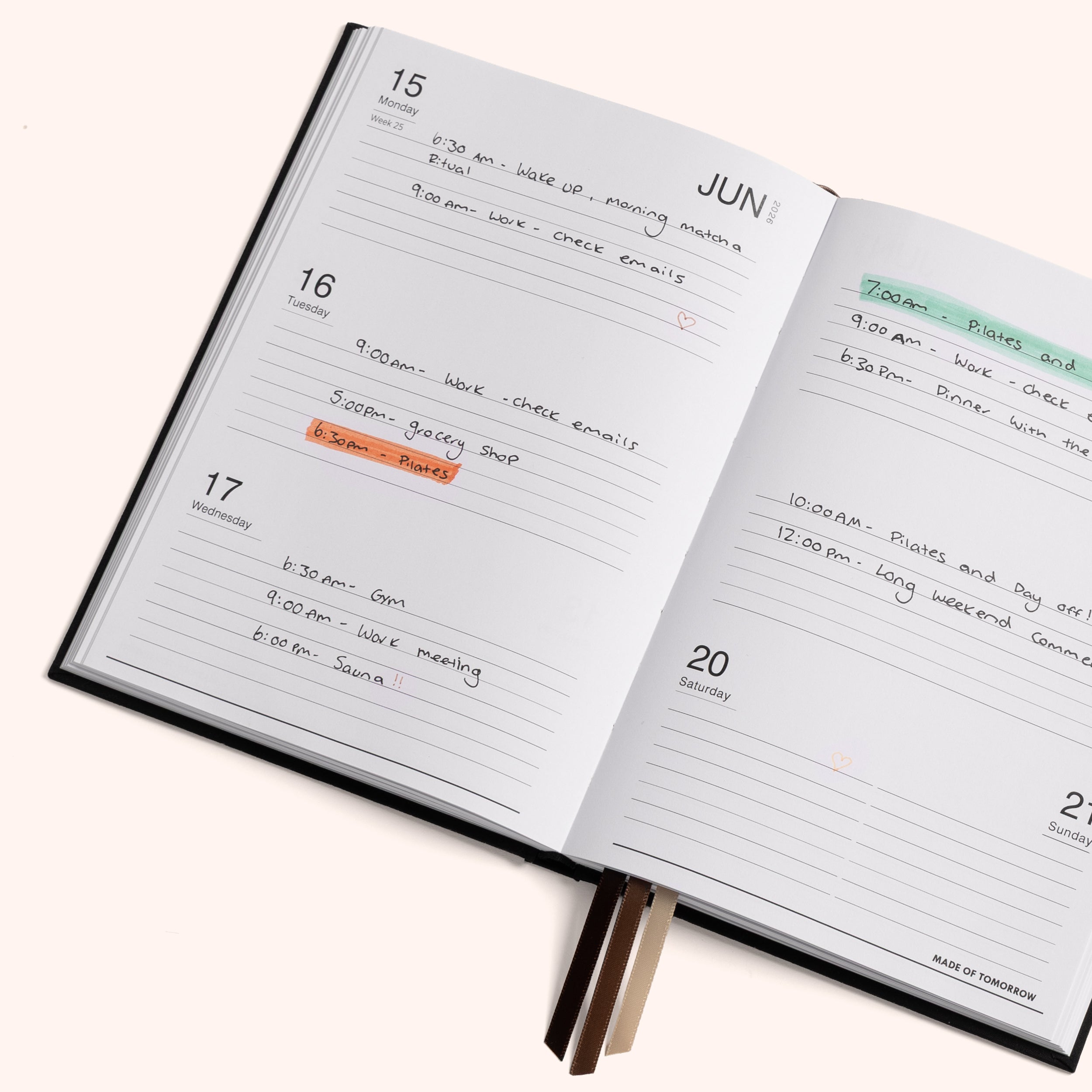 Made of Tomorrow - 2026 A5 Weekly Diary - Classic - Liquorice