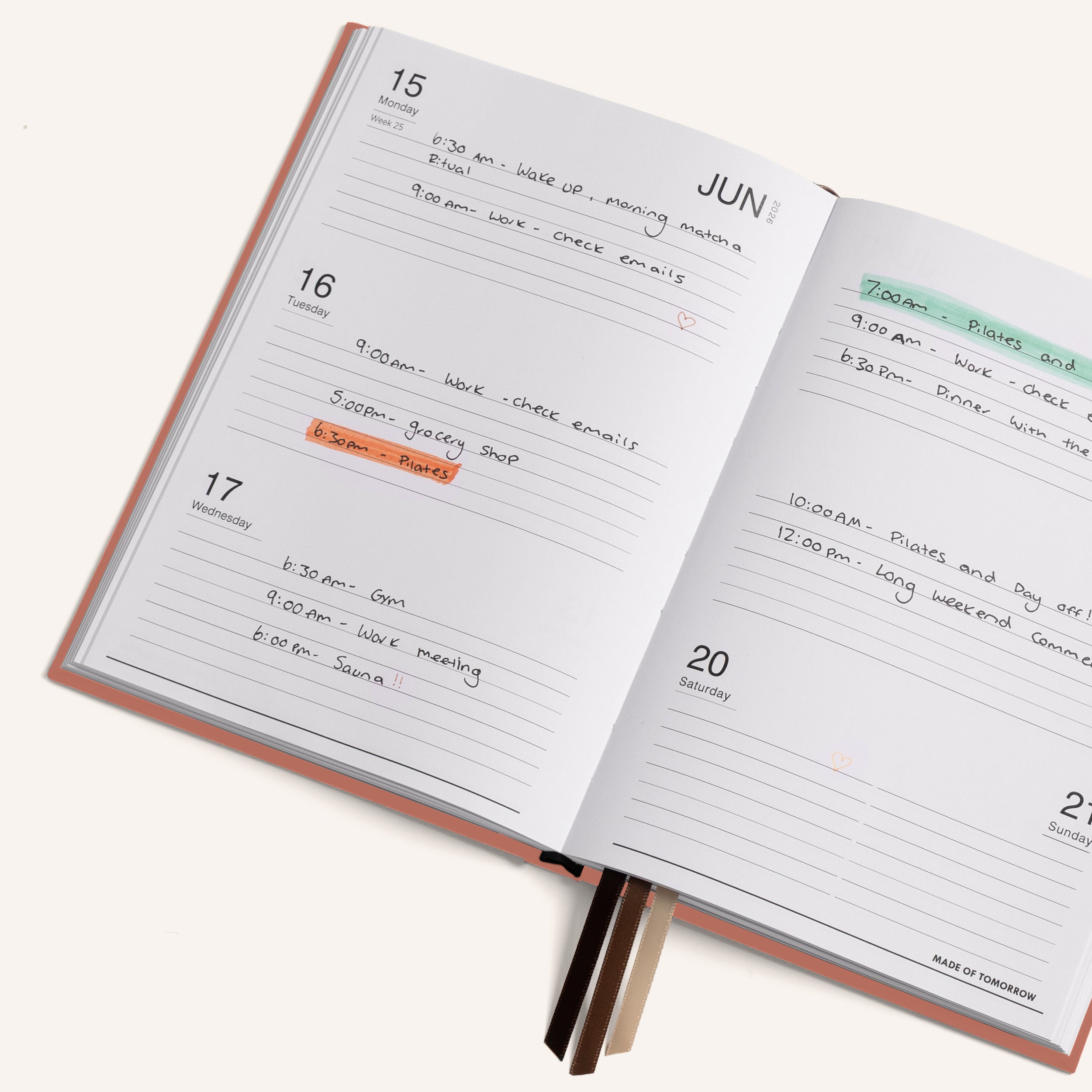 Made of Tomorrow - 2026 A5 Weekly Diary - Classic - Sorbet