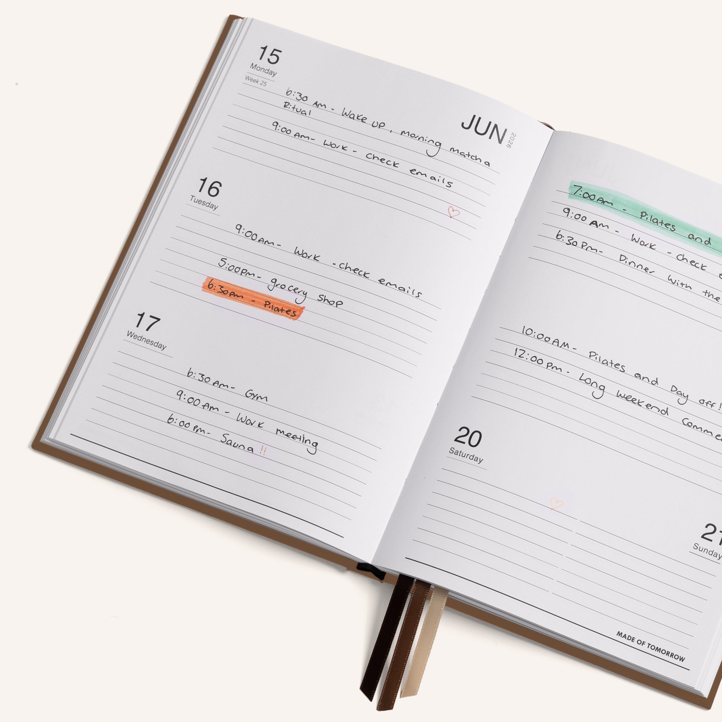 Made of Tomorrow - 2026 A5 Weekly Diary - Classic - Toffee