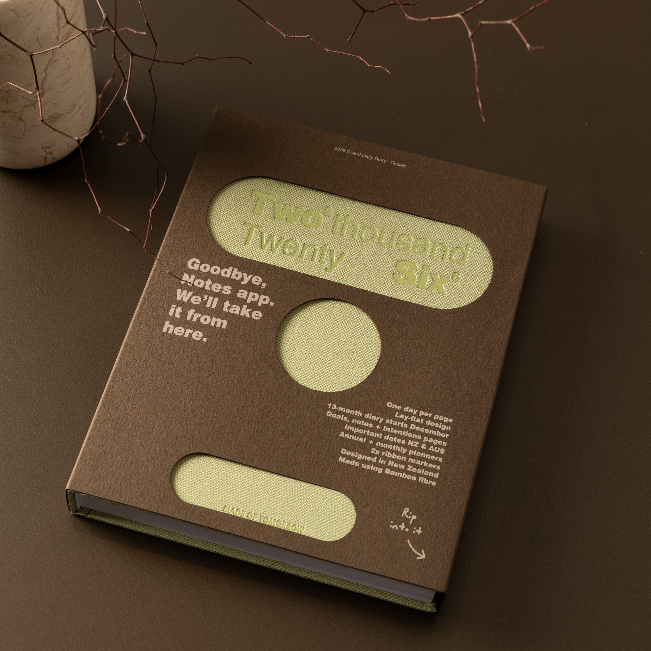 Made of Tomorrow - 2026 Grand Daily Diary - Classic - Matcha