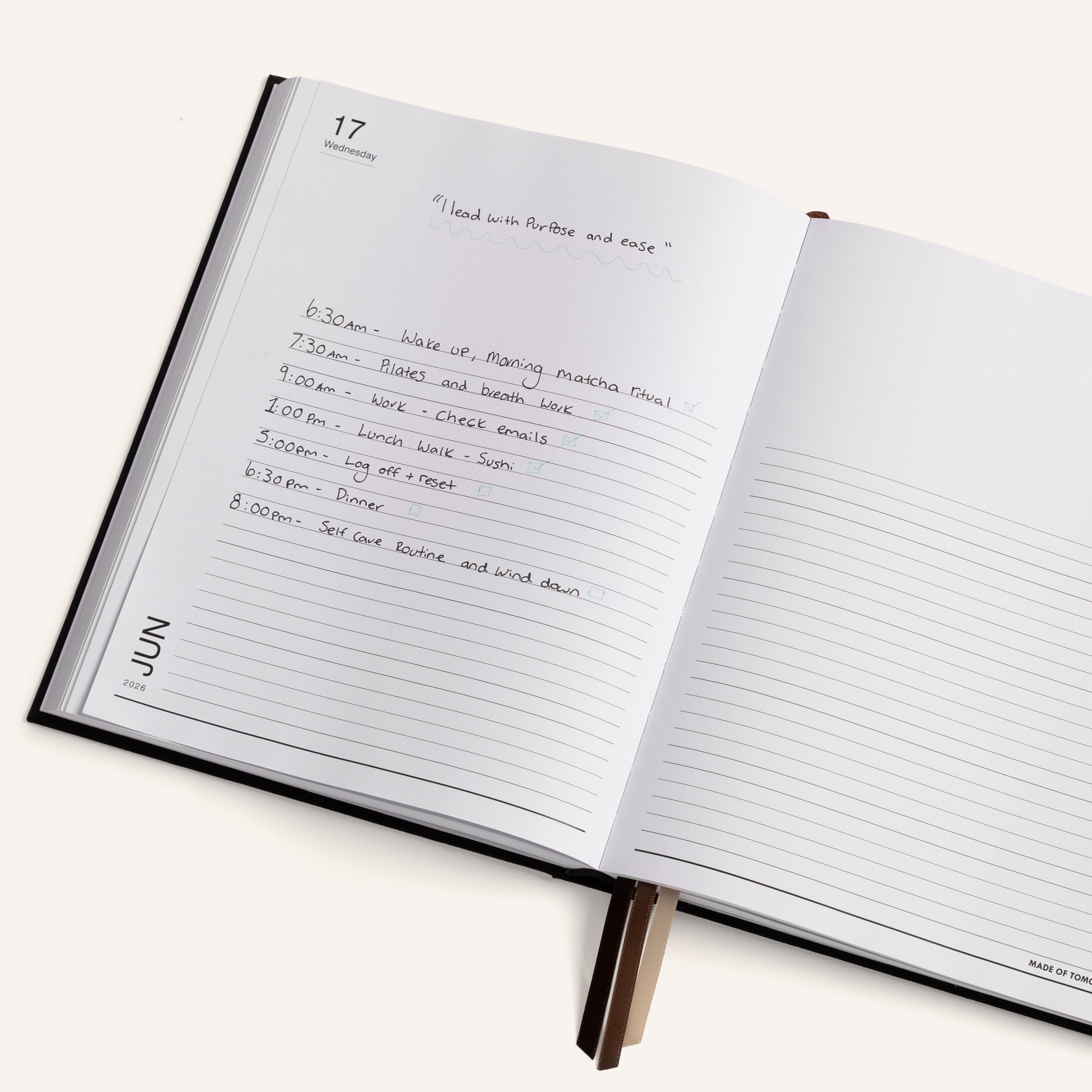 Made of Tomorrow - 2026 Grand Daily Diary - Classic - Liquorice