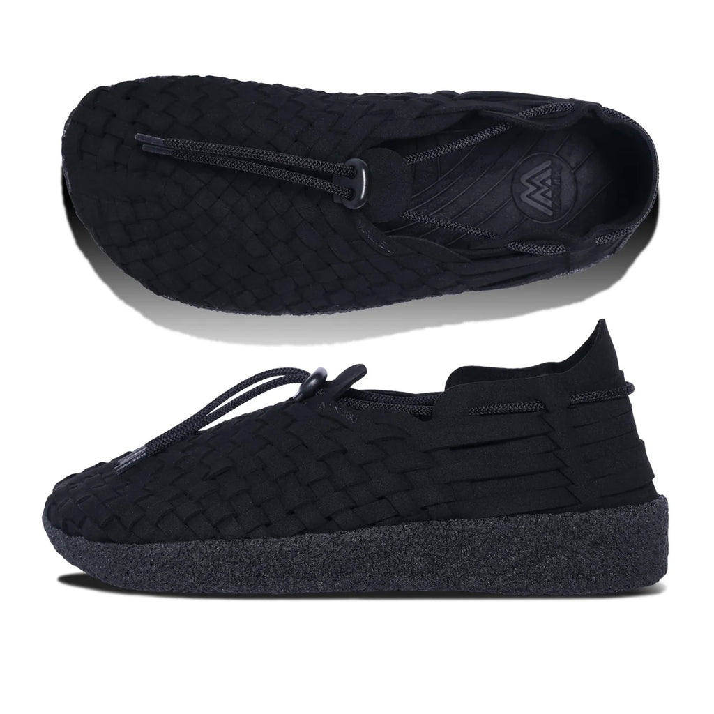Malibu Sandals - Latigo Suede Vegan Leather - Crepe Black