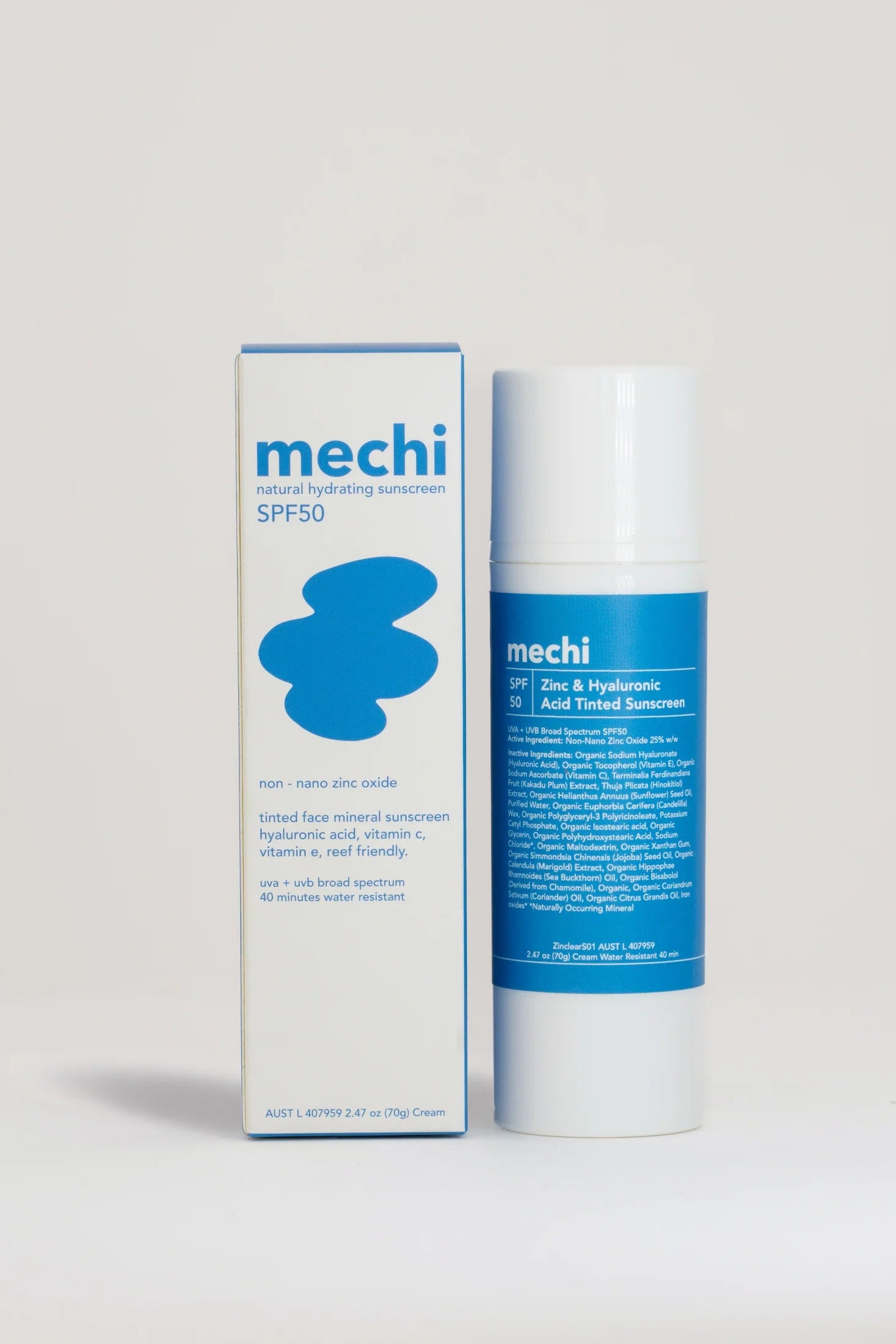 Mechi - Zinc & Hyaluronic Facial Sunscreen Slightly Tinted