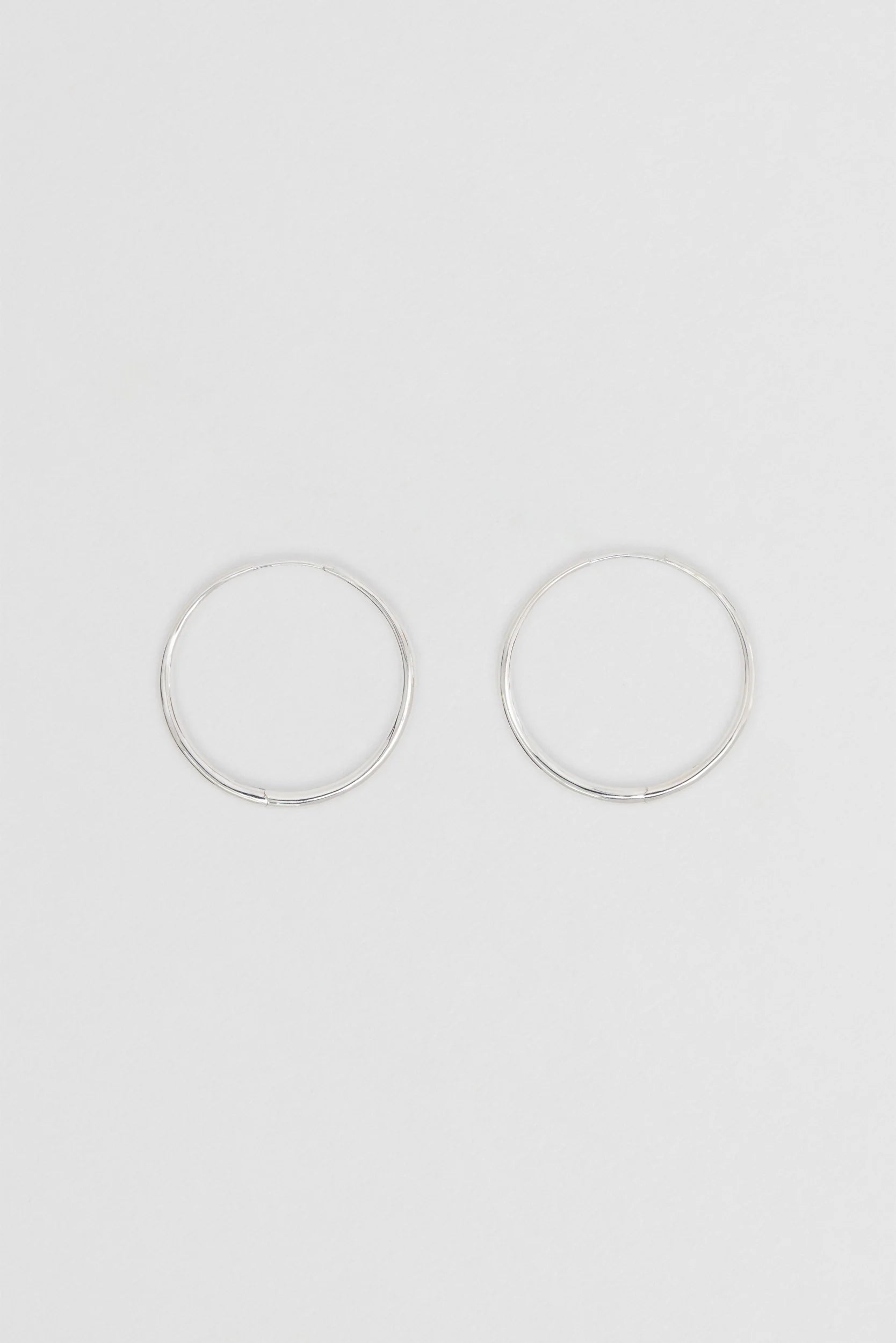 Nina Gordon - Momento Large Hoops - Silver