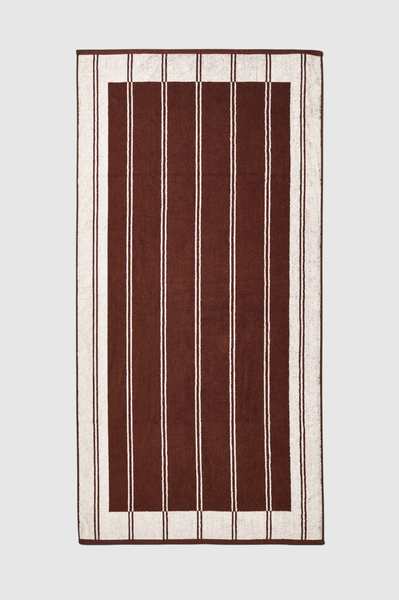 Shop Napoleon Goods - Twin Stripe Towel - Chocolate Brown