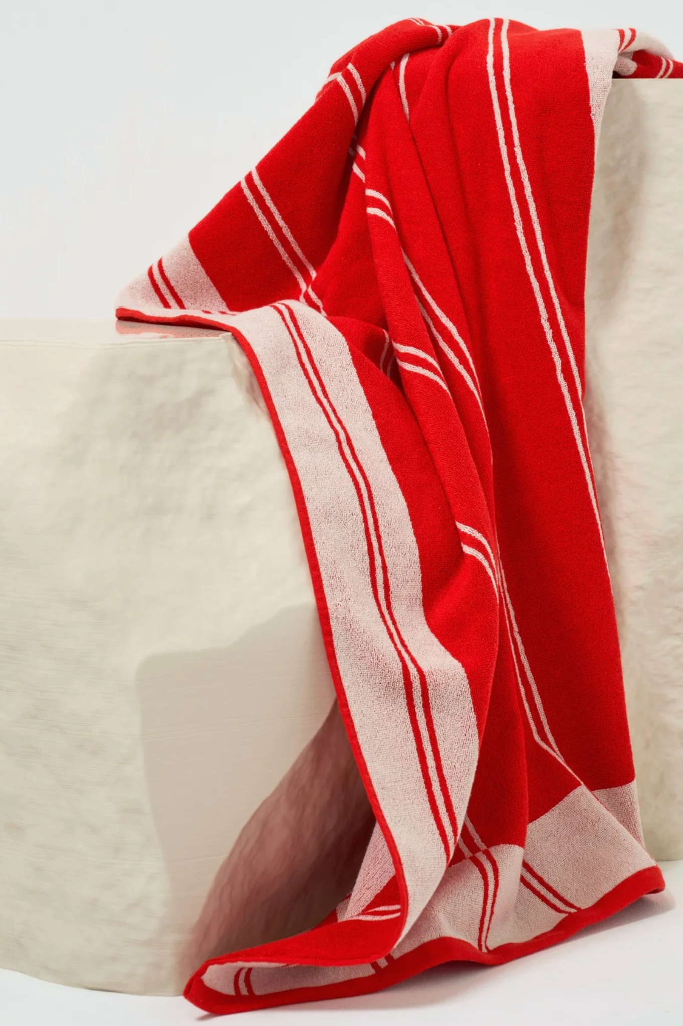 Napoleon Goods - Twin Stripe Towel - Cherry Red