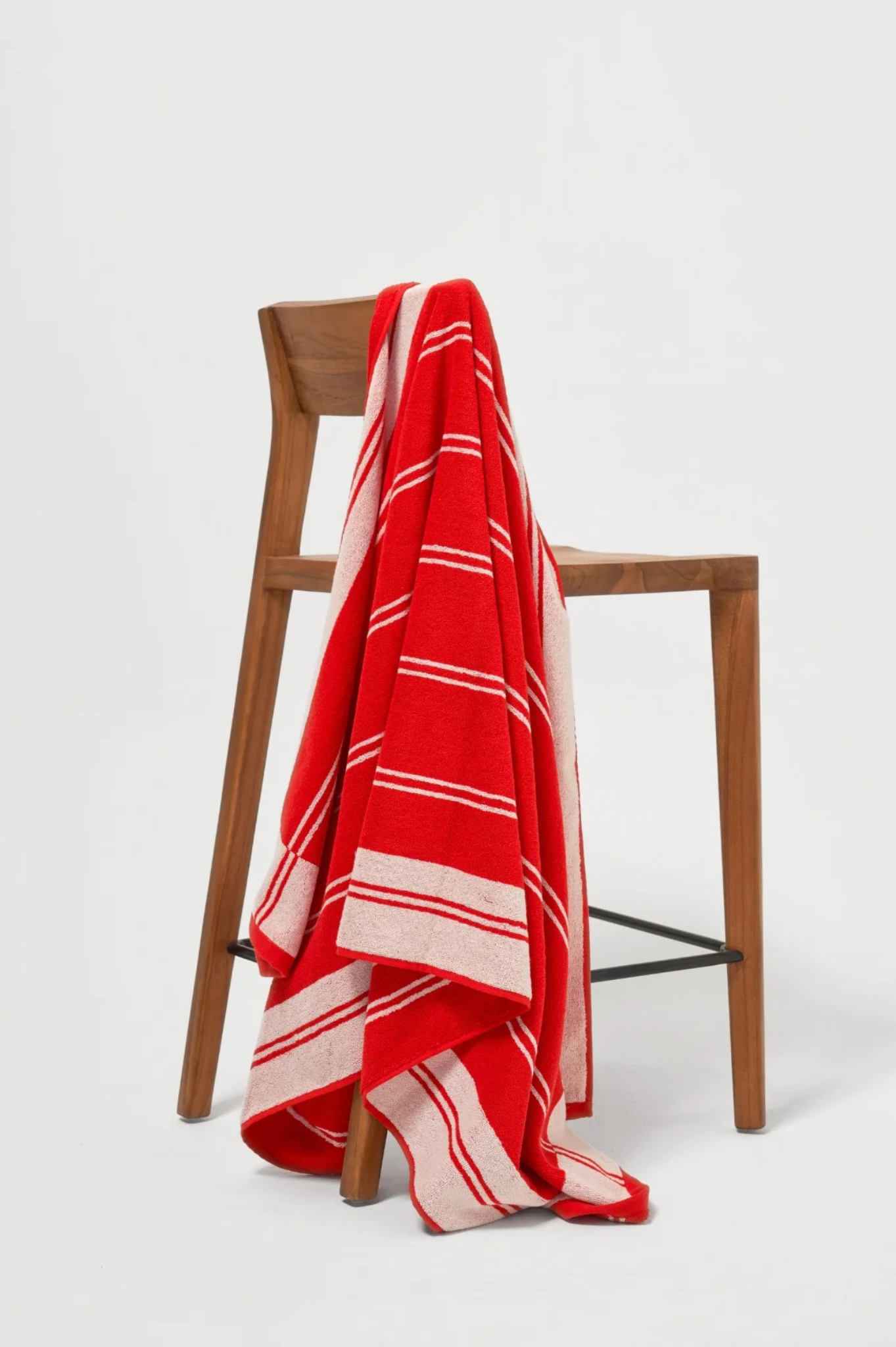 Napoleon Goods - Twin Stripe Towel - Cherry Red