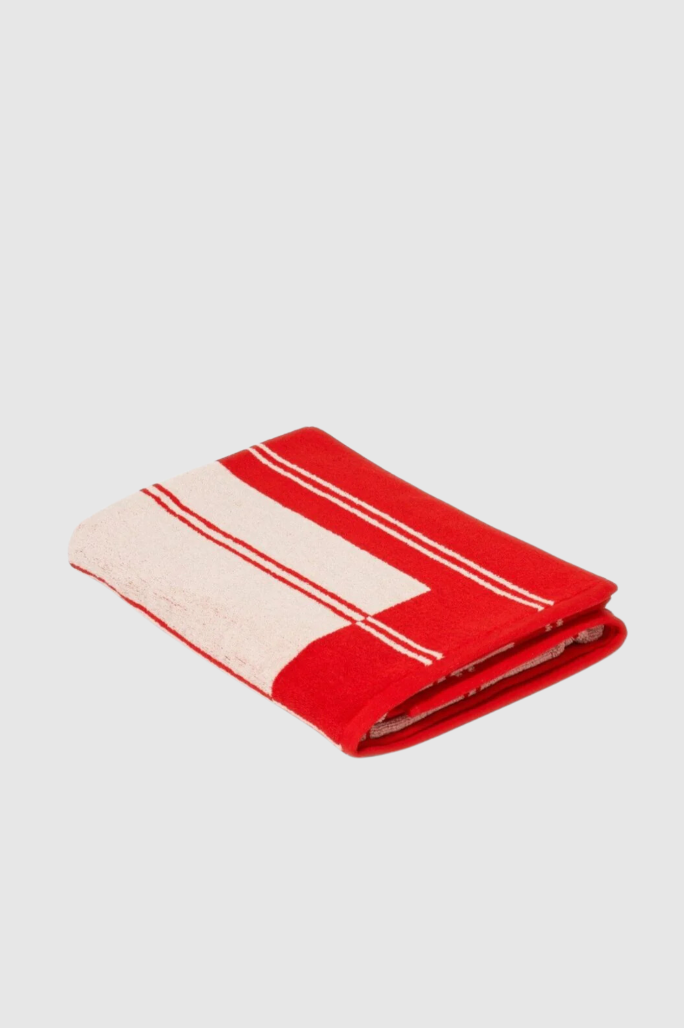 Napoleon Goods - Twin Stripe Towel - Cherry Red