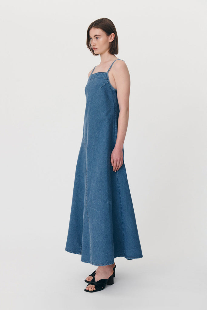 ROWIE - Nially Organic Maxi Dress - Classic Denim