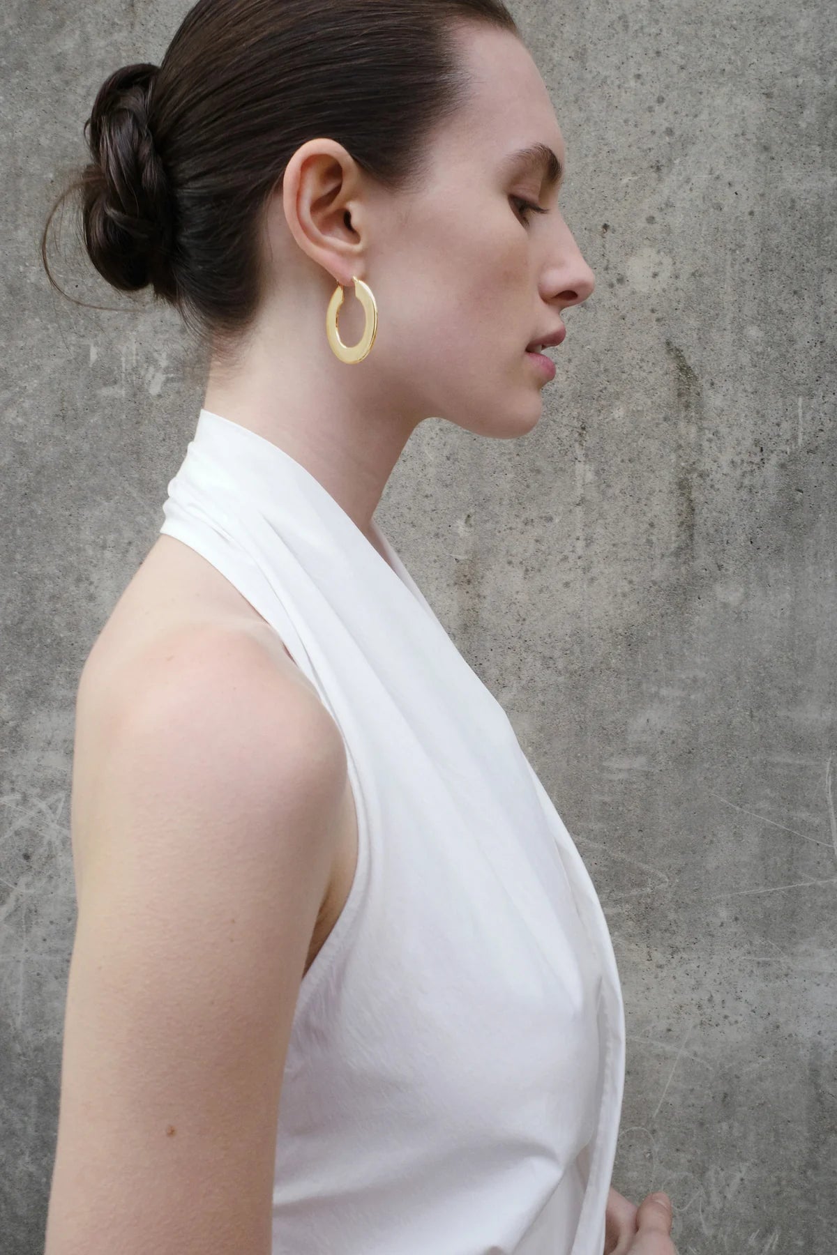 Nina Gordon - Flat Hoops - Gold