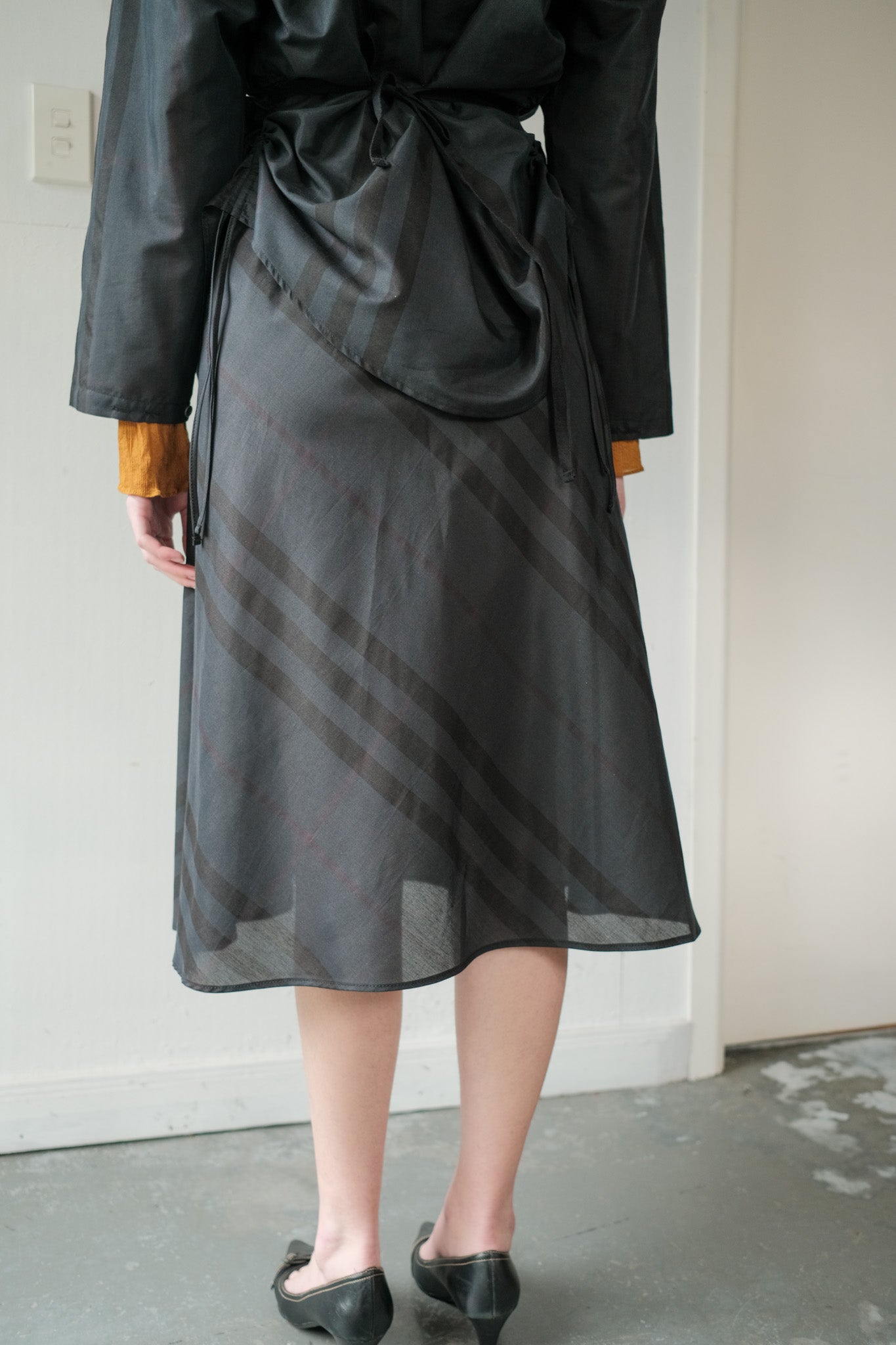 ANNIE x Oosterom - Petra Skirt - Black Silk Cotton
