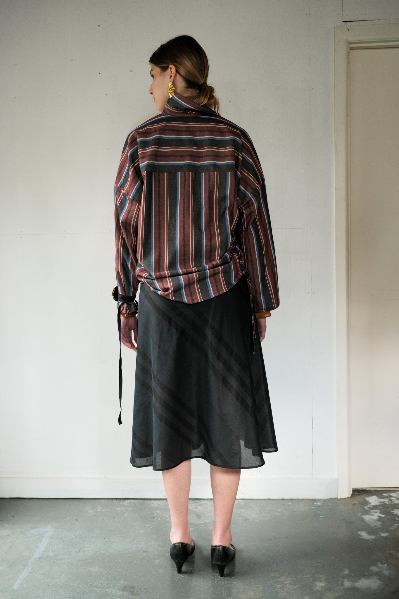 ANNIE x Oosterom - Petra Skirt - Black Silk Cotton
