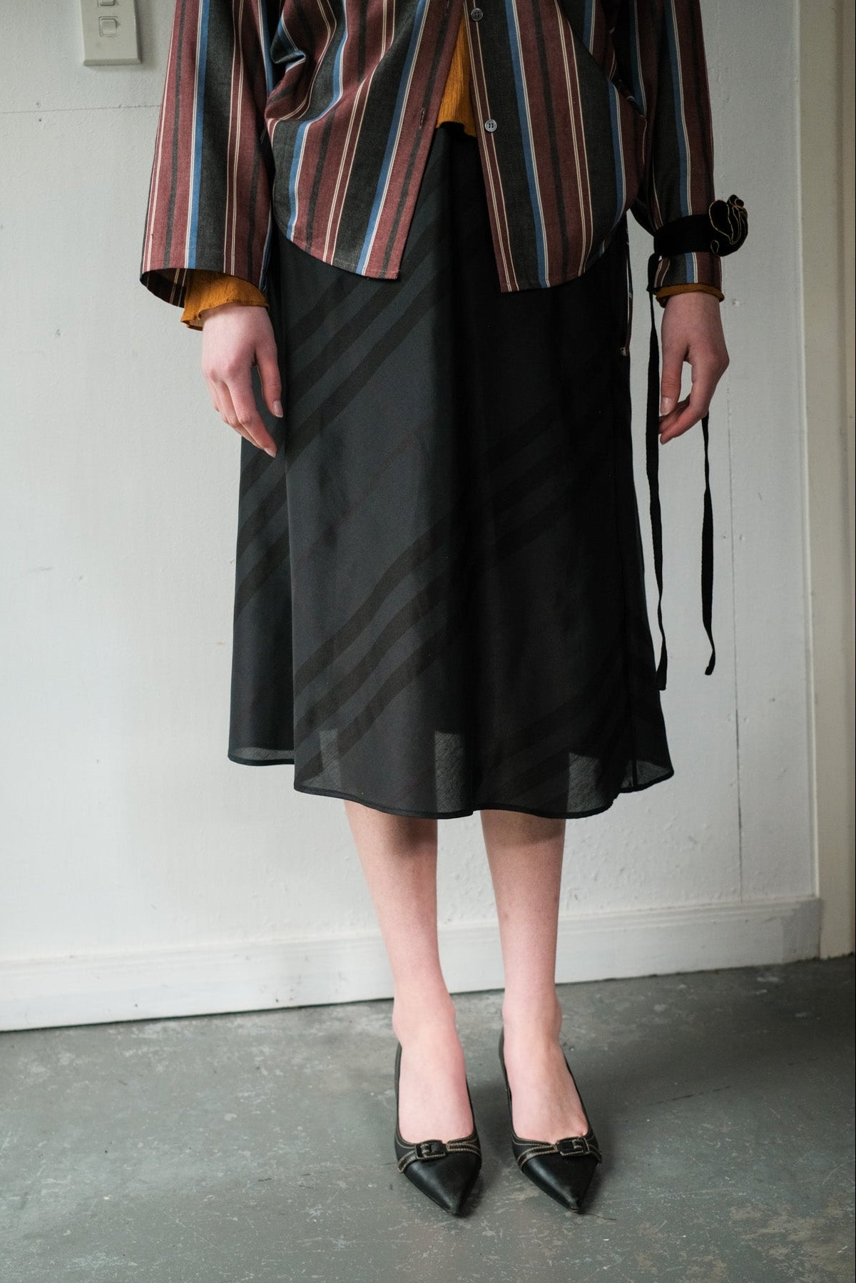 ANNIE x Oosterom - Petra Skirt - Black Silk Cotton