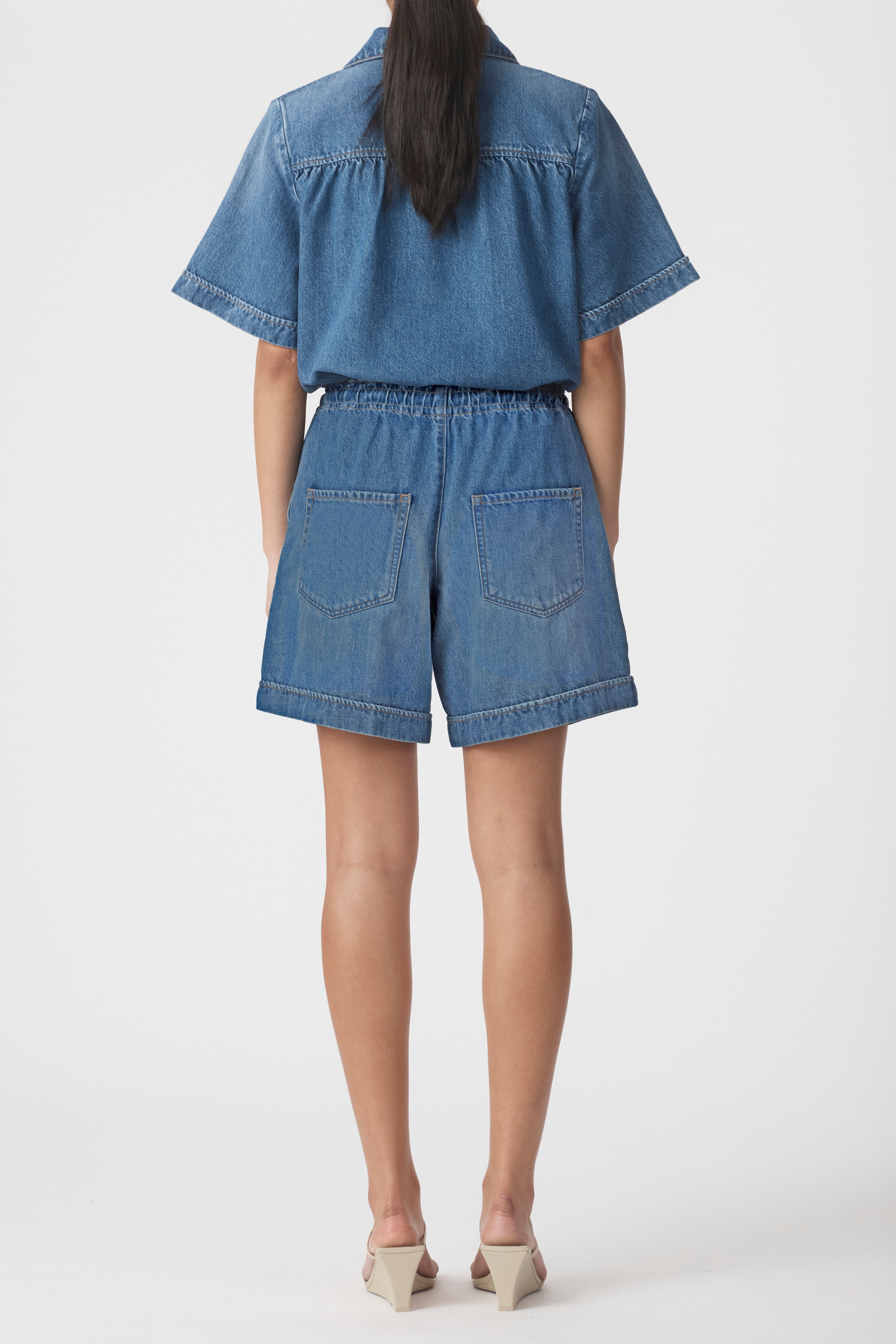 Outland Denim - Eden Mid Short - Astronaut