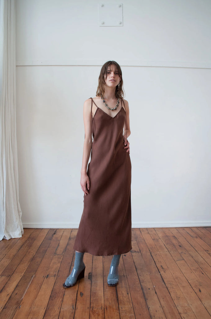 Ovna Ovich - Cascade Slip Dress - Chestnut