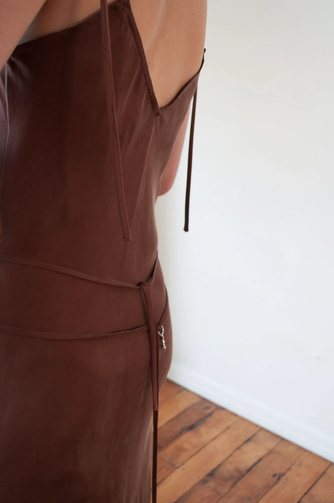 Ovna Ovich - Cascade Slip Dress - Chestnut