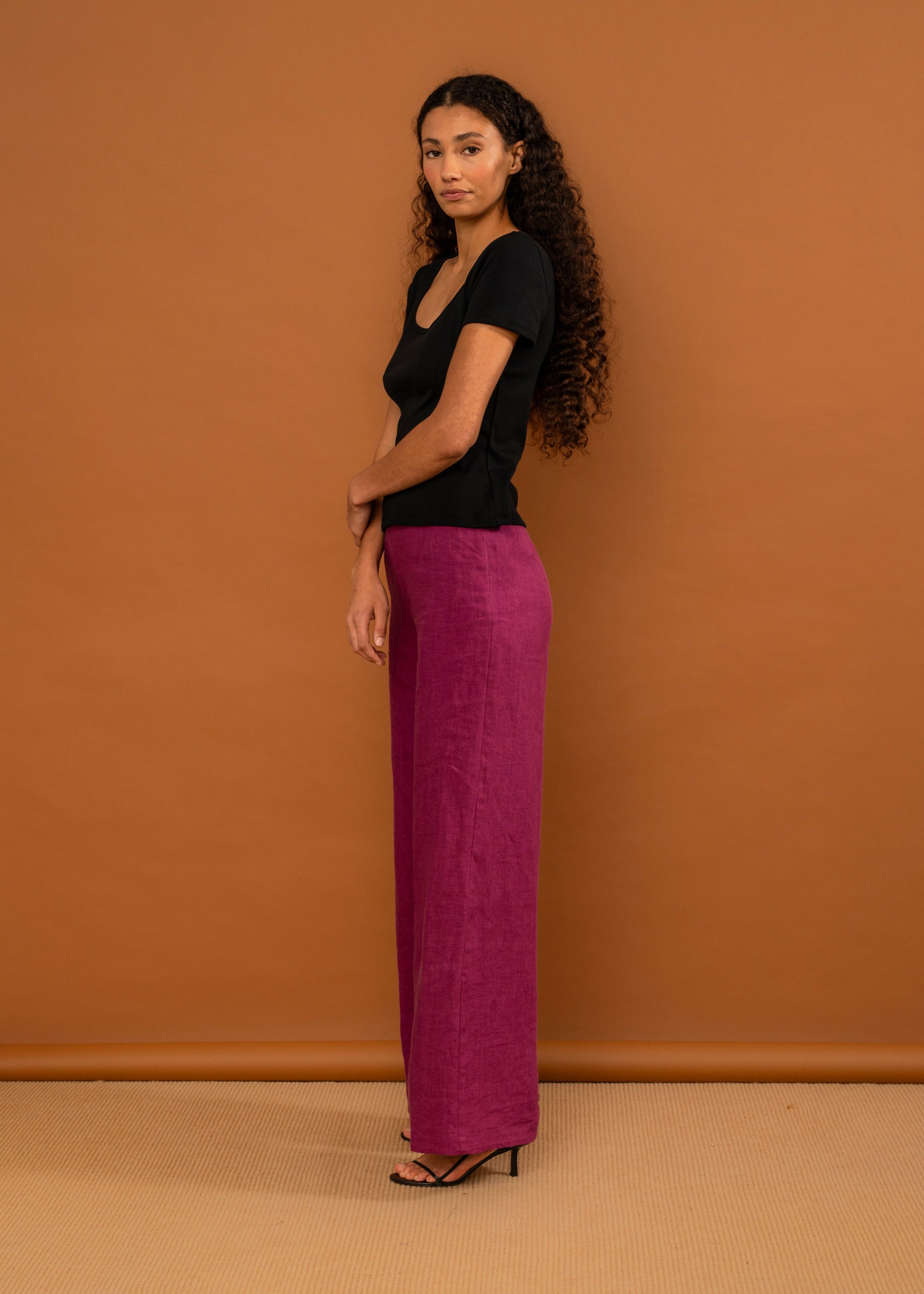 Penny Sage - Holiday Trouser - Magenta