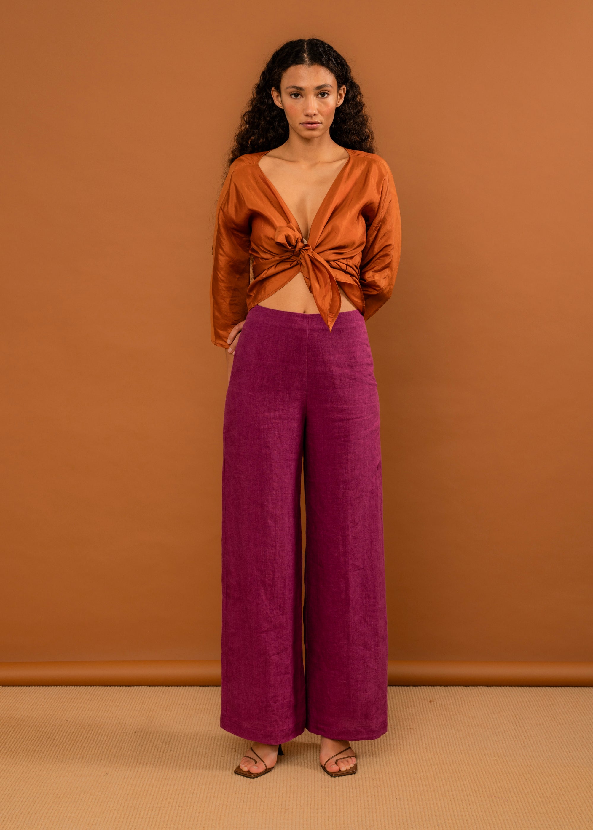 Penny Sage - Holiday Trouser - Magenta