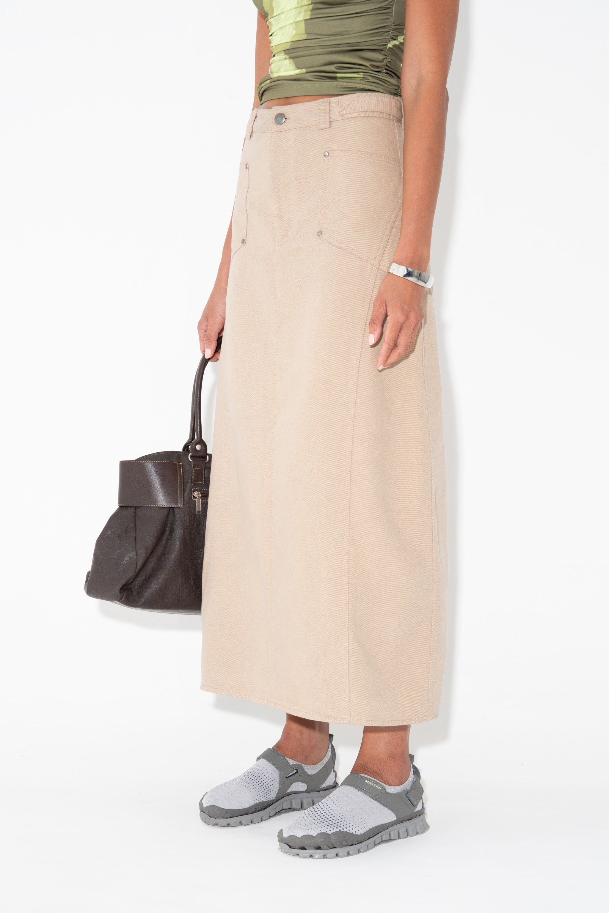 Arthur Apparel - Full Length Barrel Skirt - Neutral