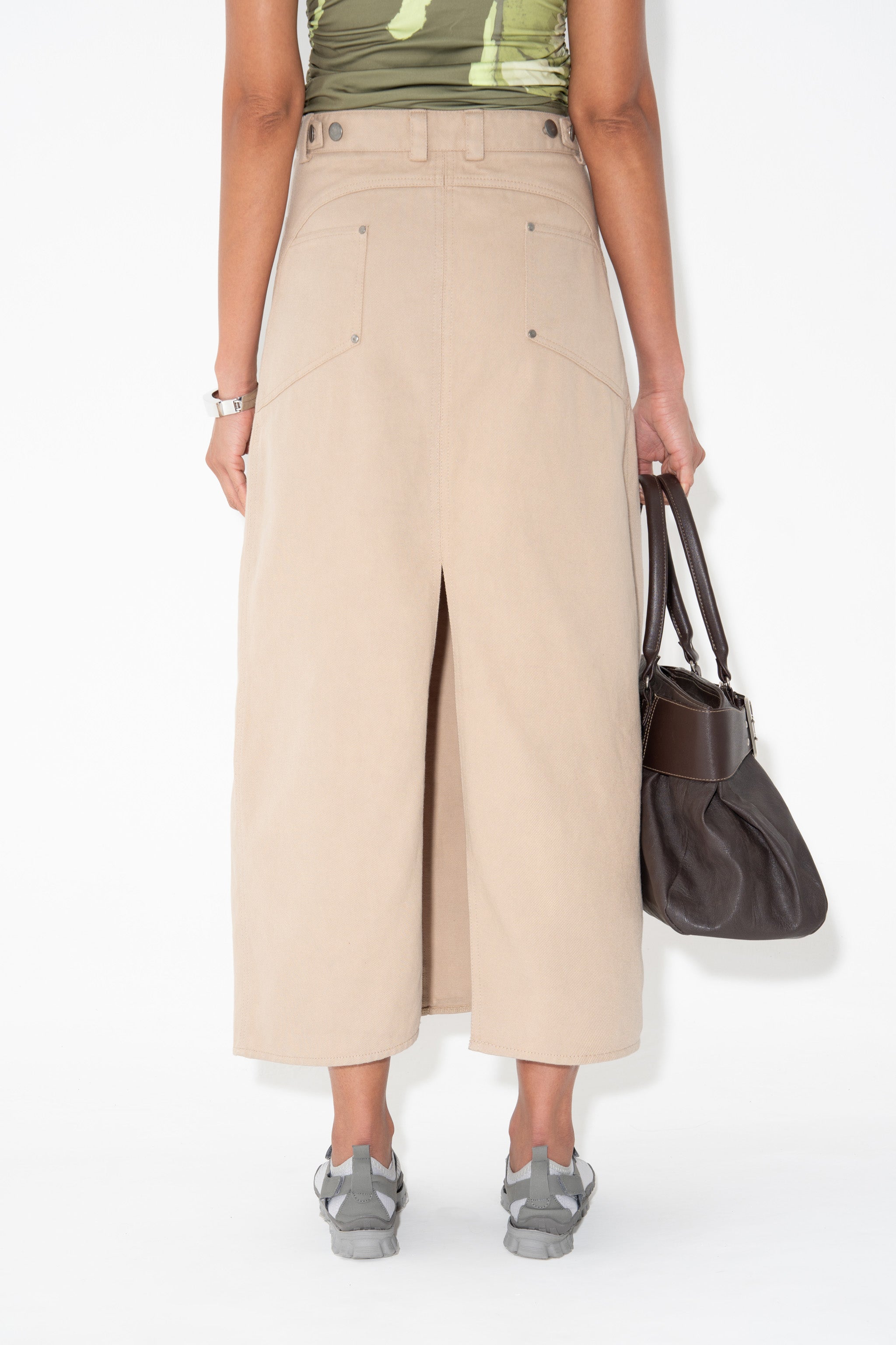 Arthur Apparel - Full Length Barrel Skirt - Neutral