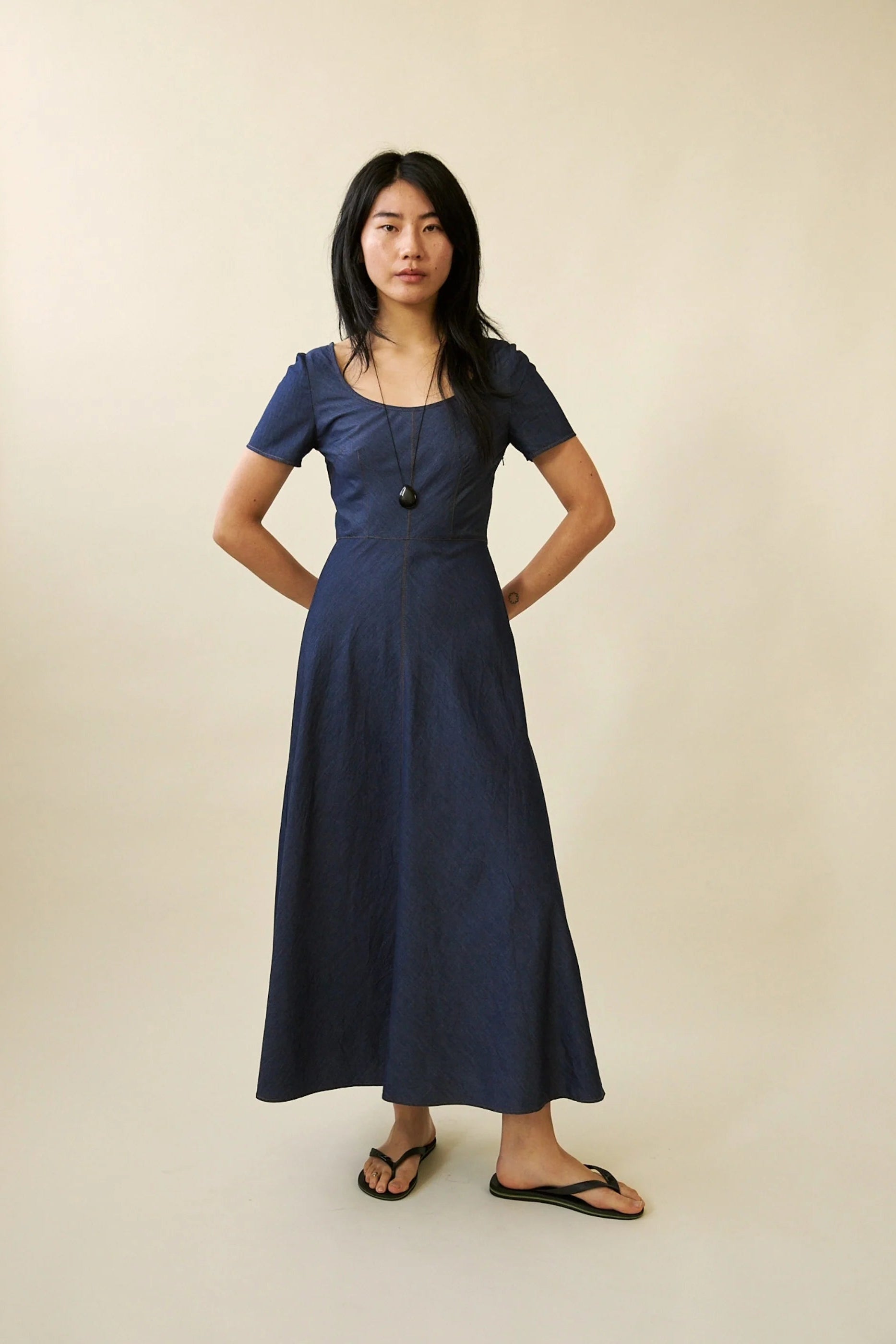 Penny Sage - Margot Dress - Chambray