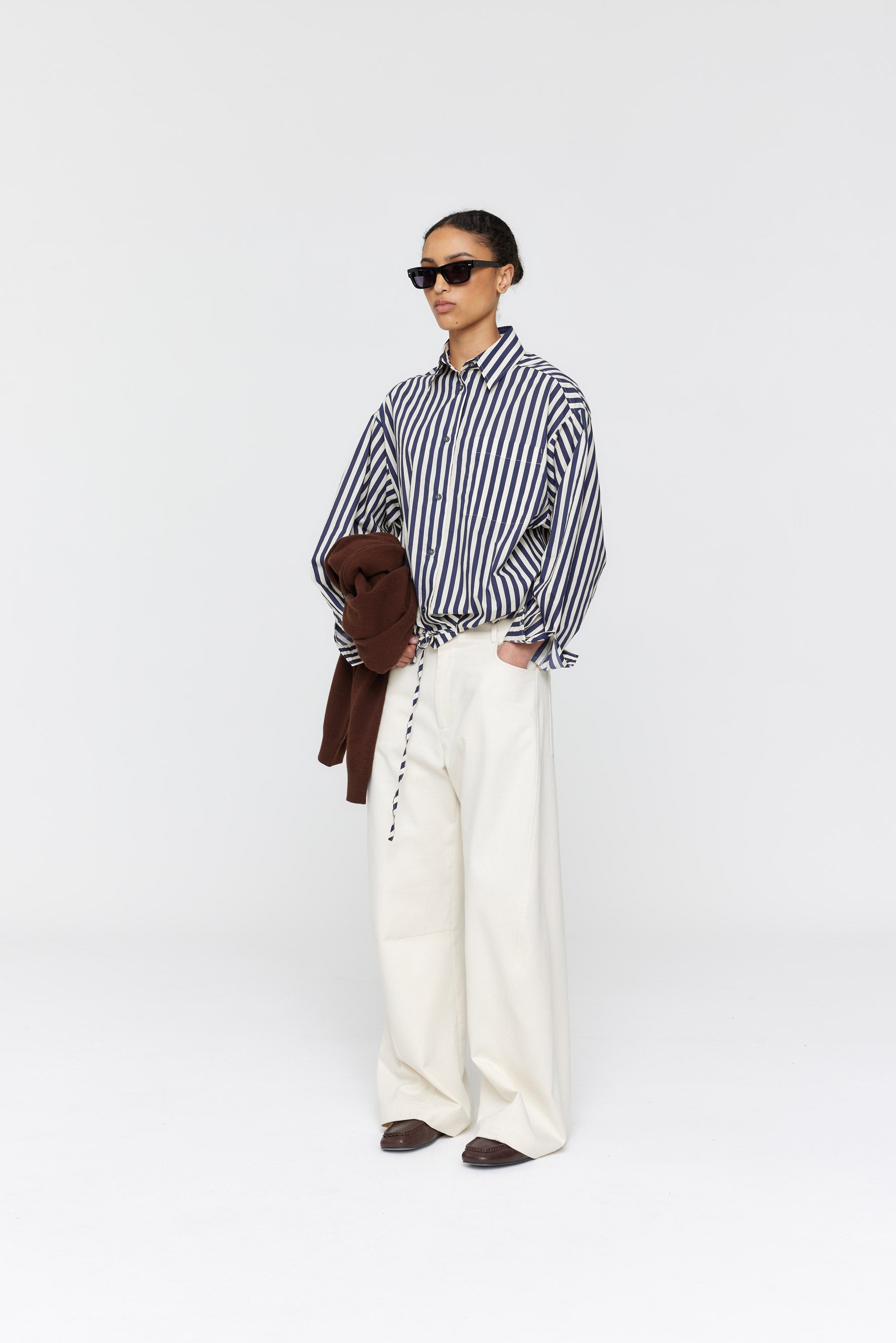 Ricochet - Arthur Shirt - Ink + Clotted Cream