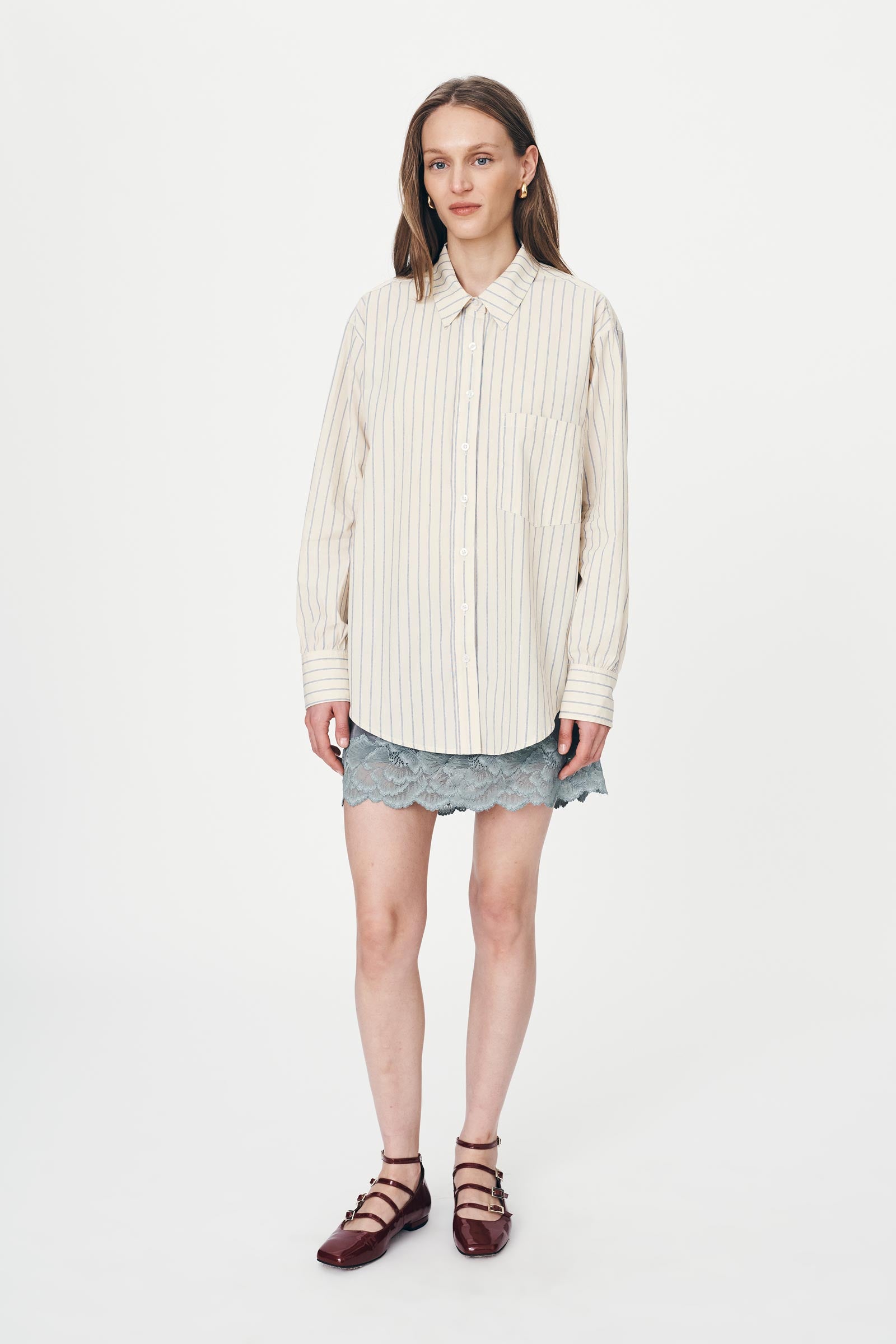 ROWIE - Ramona Stripe Long Sleeve Shirt - Heritage