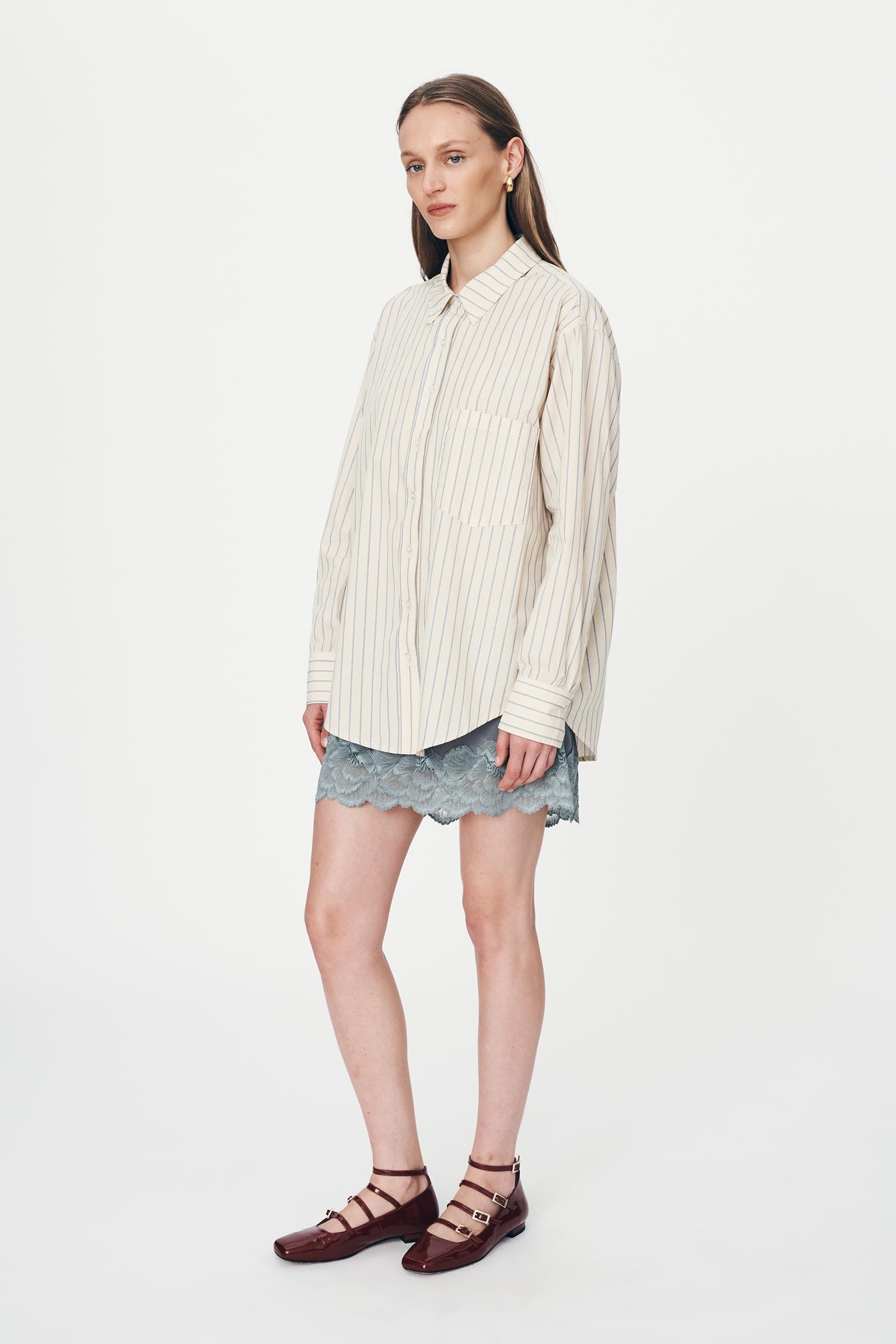 ROWIE - Ramona Stripe Long Sleeve Shirt - Heritage