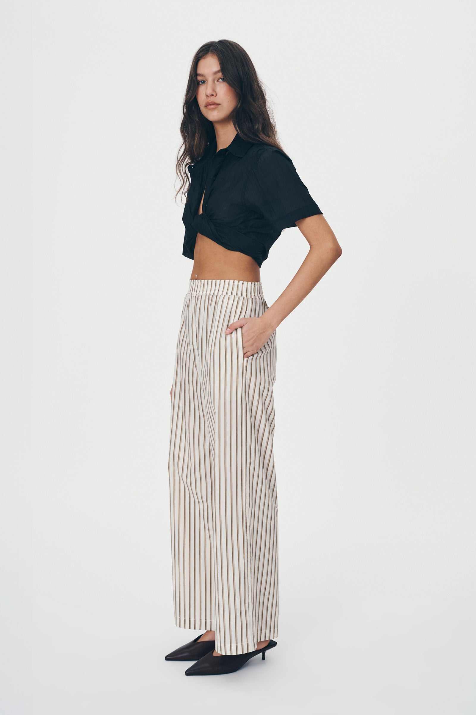 ROWIE - Rocco Stripe Pants - Sienna