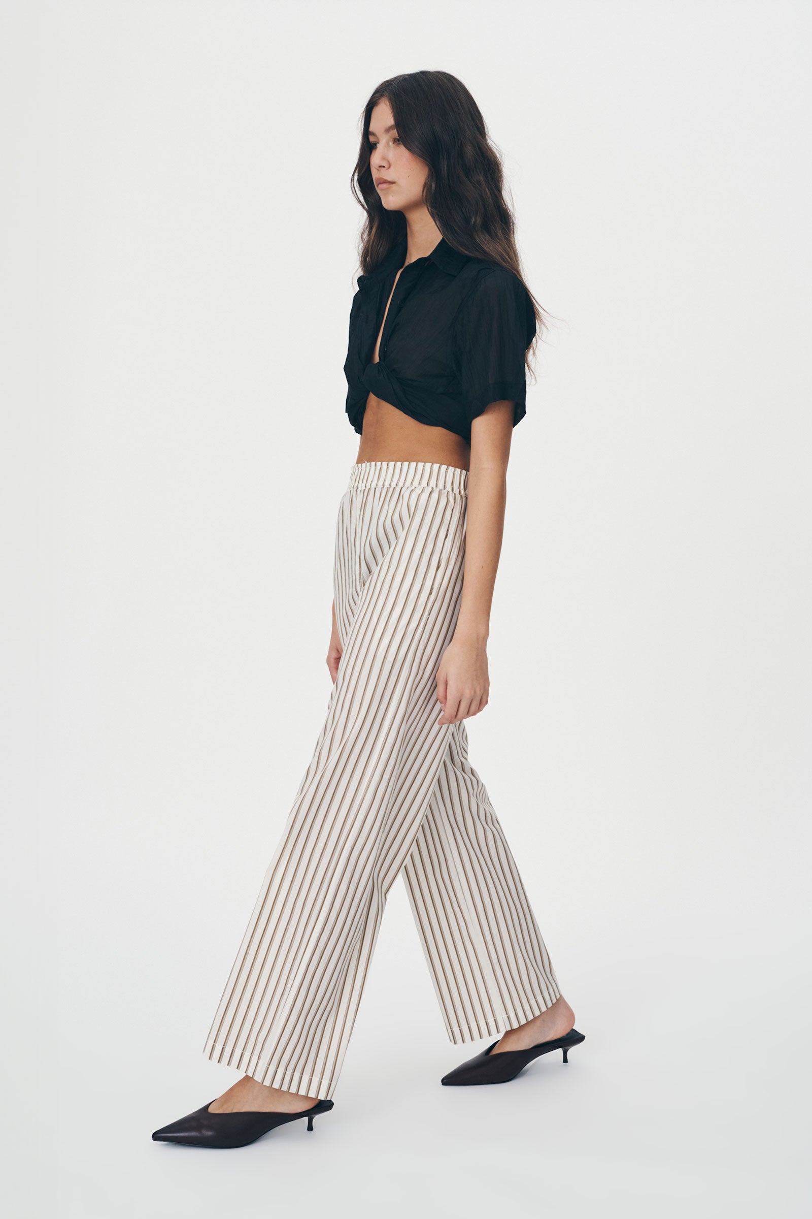 ROWIE - Rocco Stripe Pants - Sienna