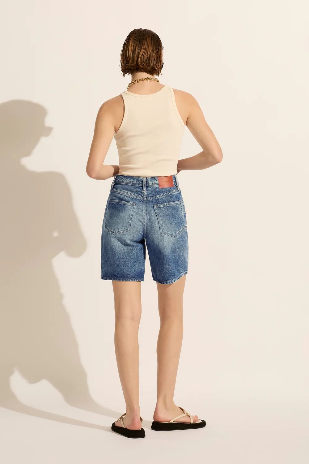 Outland Denim - Harry High Relaxed Short - Aged Blue